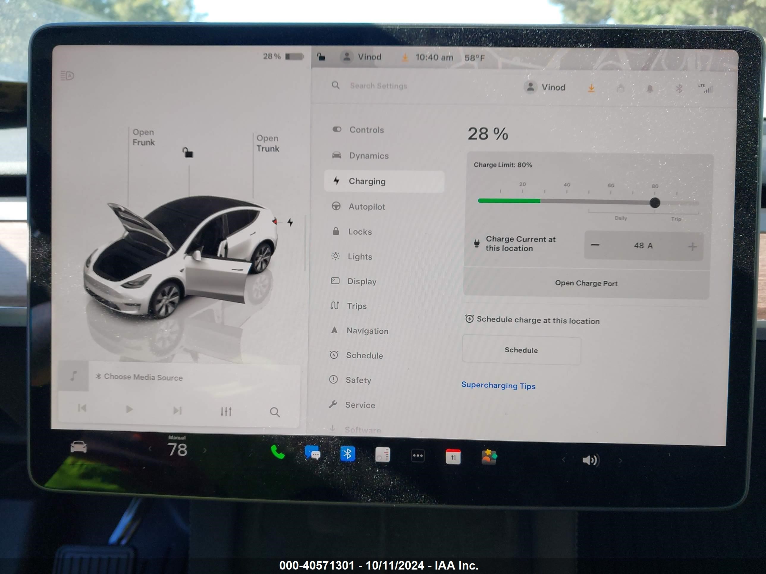 2024 Tesla Model Y Long Range Dual Motor All-wheel Drive Белый vin: 7SAYGDEE3RF007794