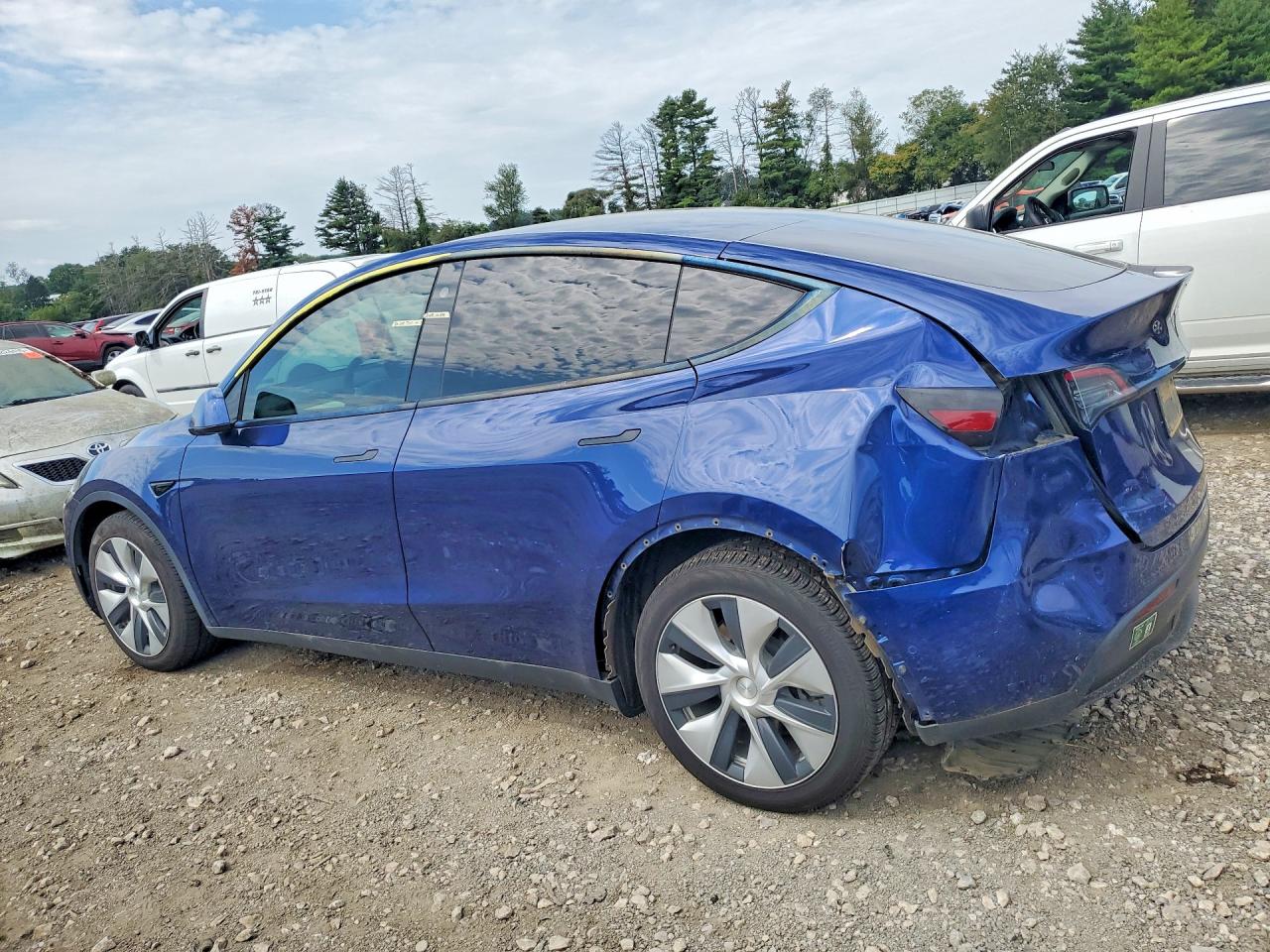 2022 Tesla Model Y Blue vin: 7SAYGDEE4NF458310