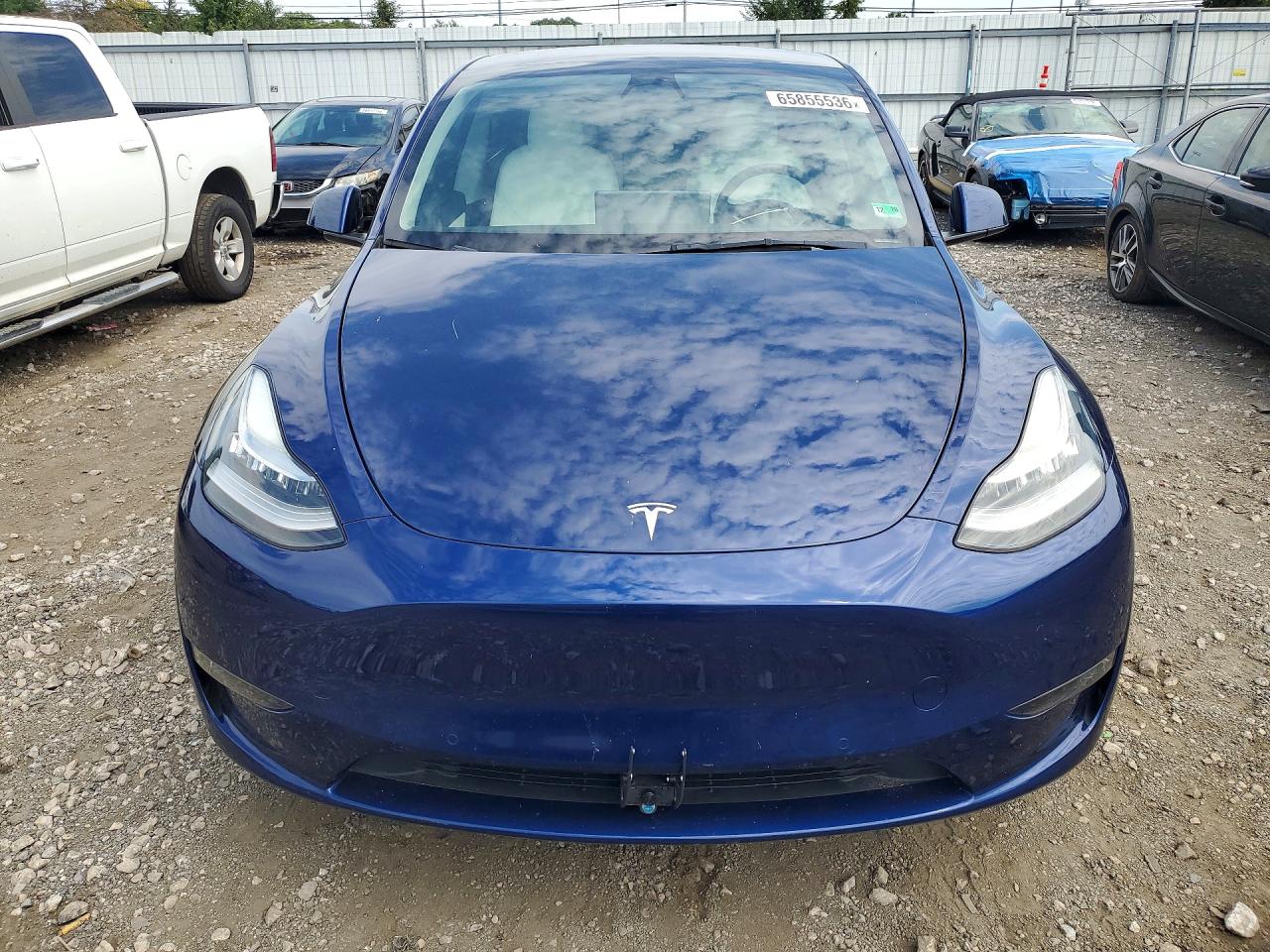 2022 Tesla Model Y Blue vin: 7SAYGDEE4NF458310
