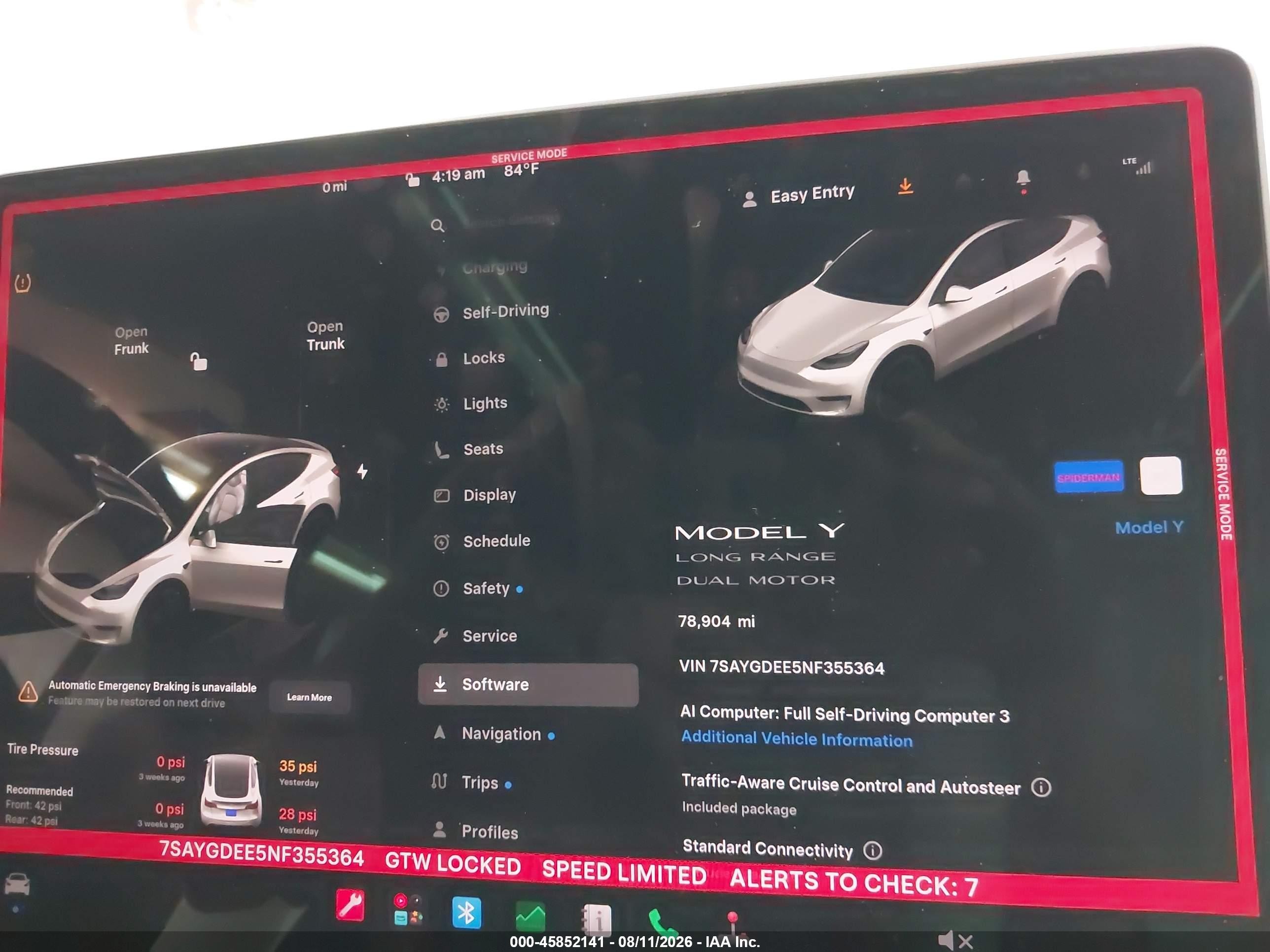 2022 Tesla Model Y Long Range Dual Motor All-wheel Drive White vin: 7SAYGDEE5NF355364