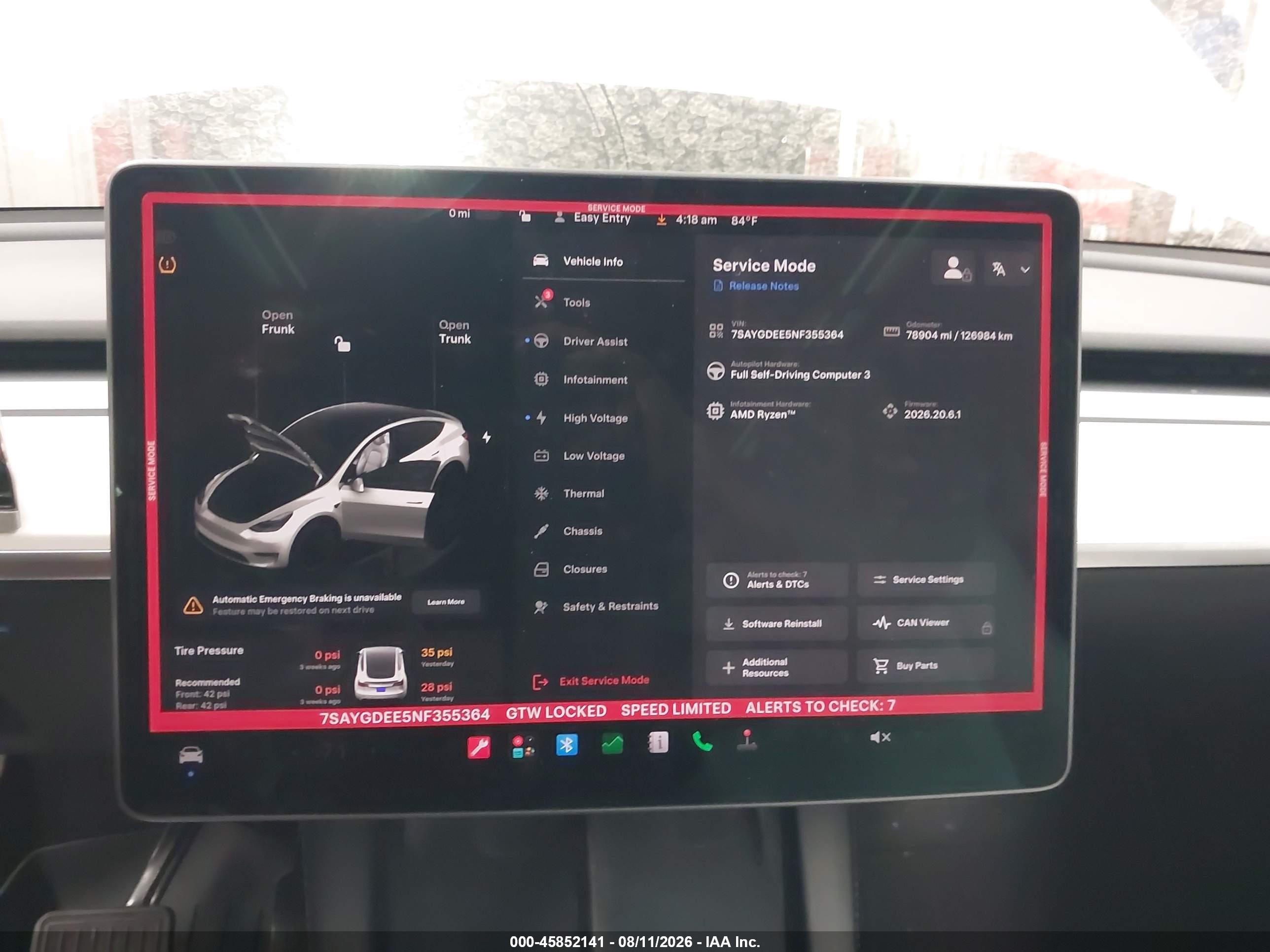 2022 Tesla Model Y Long Range Dual Motor All-wheel Drive White vin: 7SAYGDEE5NF355364