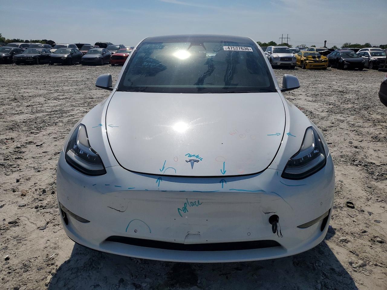 2022 Tesla Model  Y White vin: 7SAYGDEE5NF481465