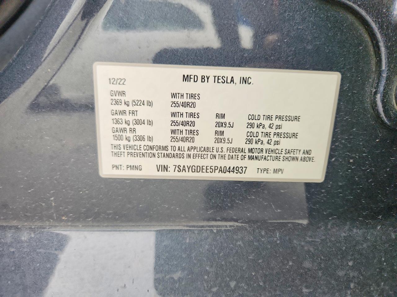 2023 Tesla Model Y Gray vin: 7SAYGDEE5PA044937
