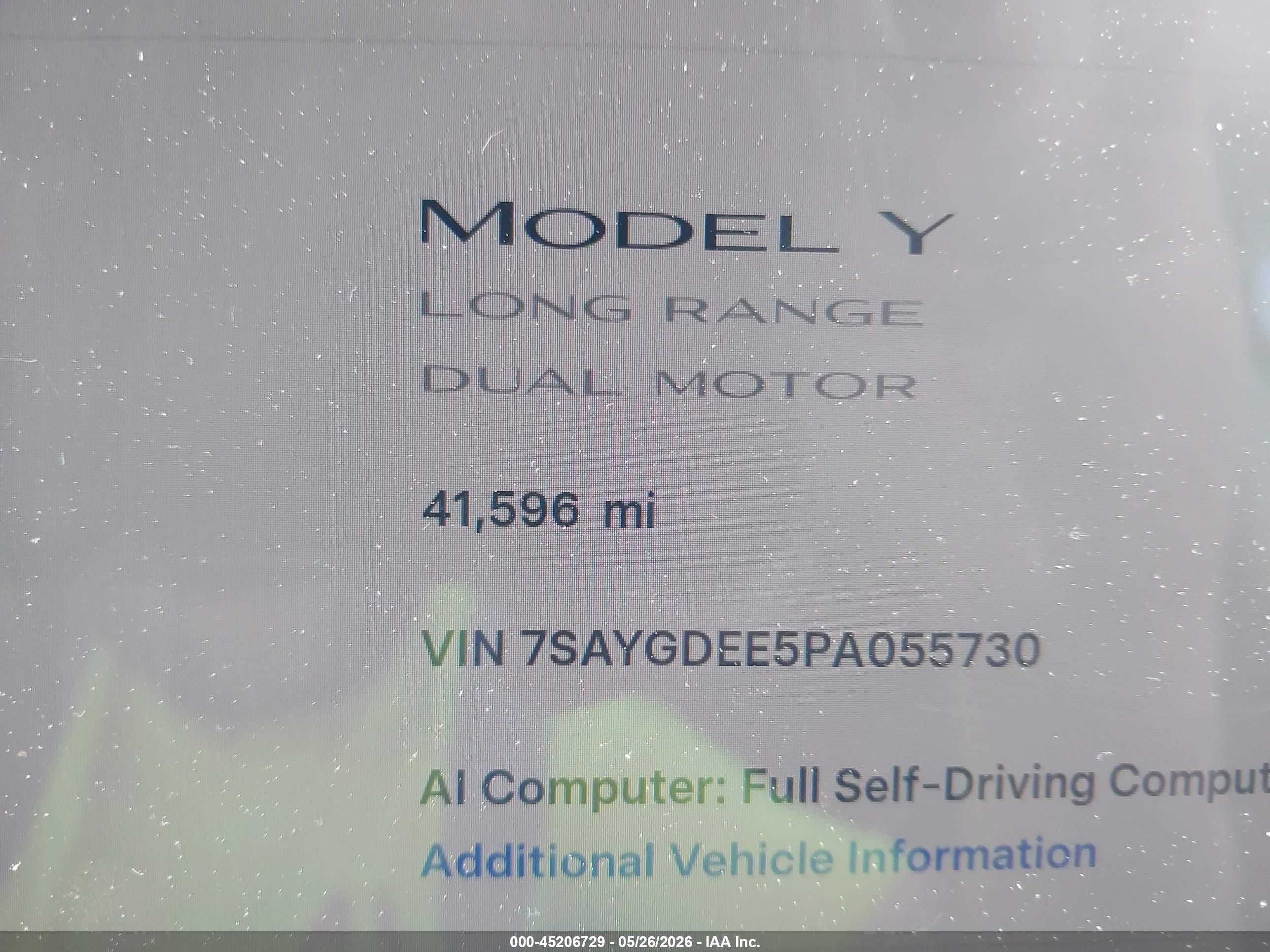 2023 Tesla Model Y Awd/long Range Dual Motor All-wheel Drive White vin: 7SAYGDEE5PA055730