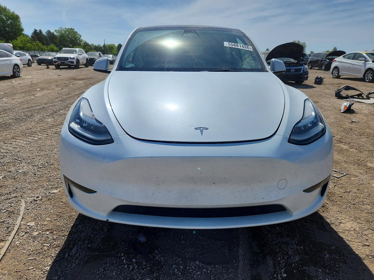 2023 Tesla Model Y White vin: 7SAYGDEE6PA041741