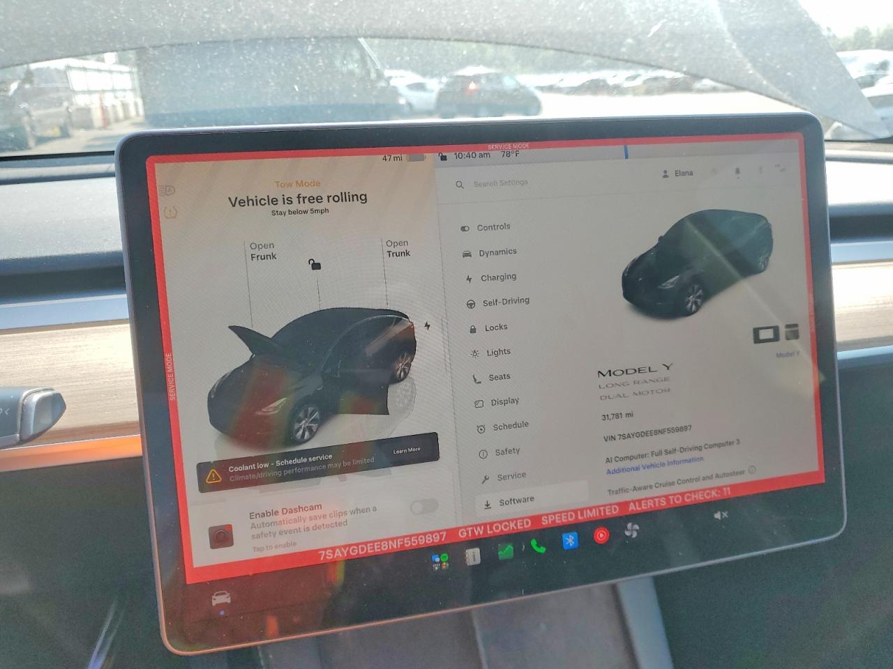 2022 Tesla Model Y Black vin: 7SAYGDEE8NF559897