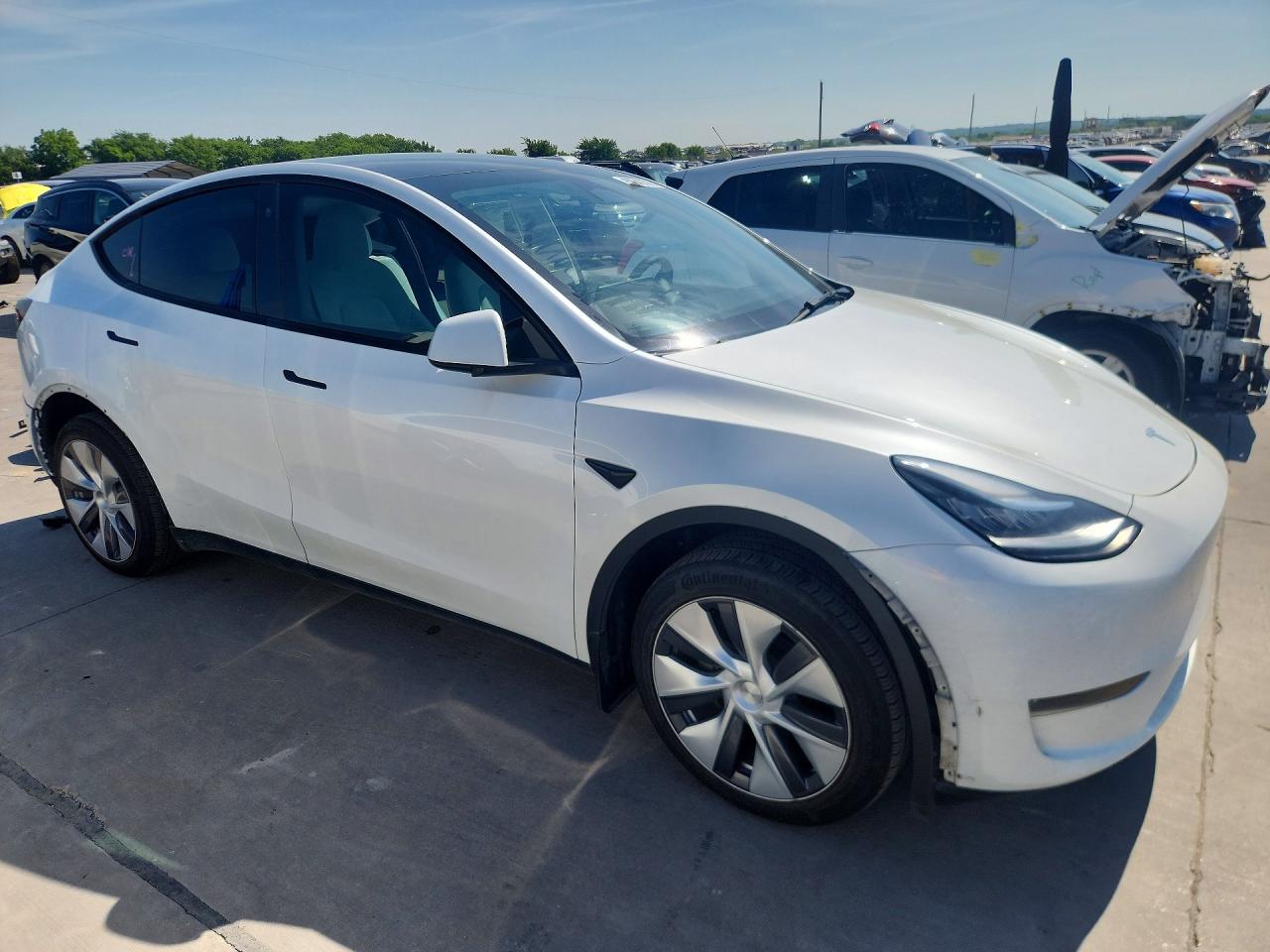 2023 Tesla Model Y White vin: 7SAYGDEE8PA095431