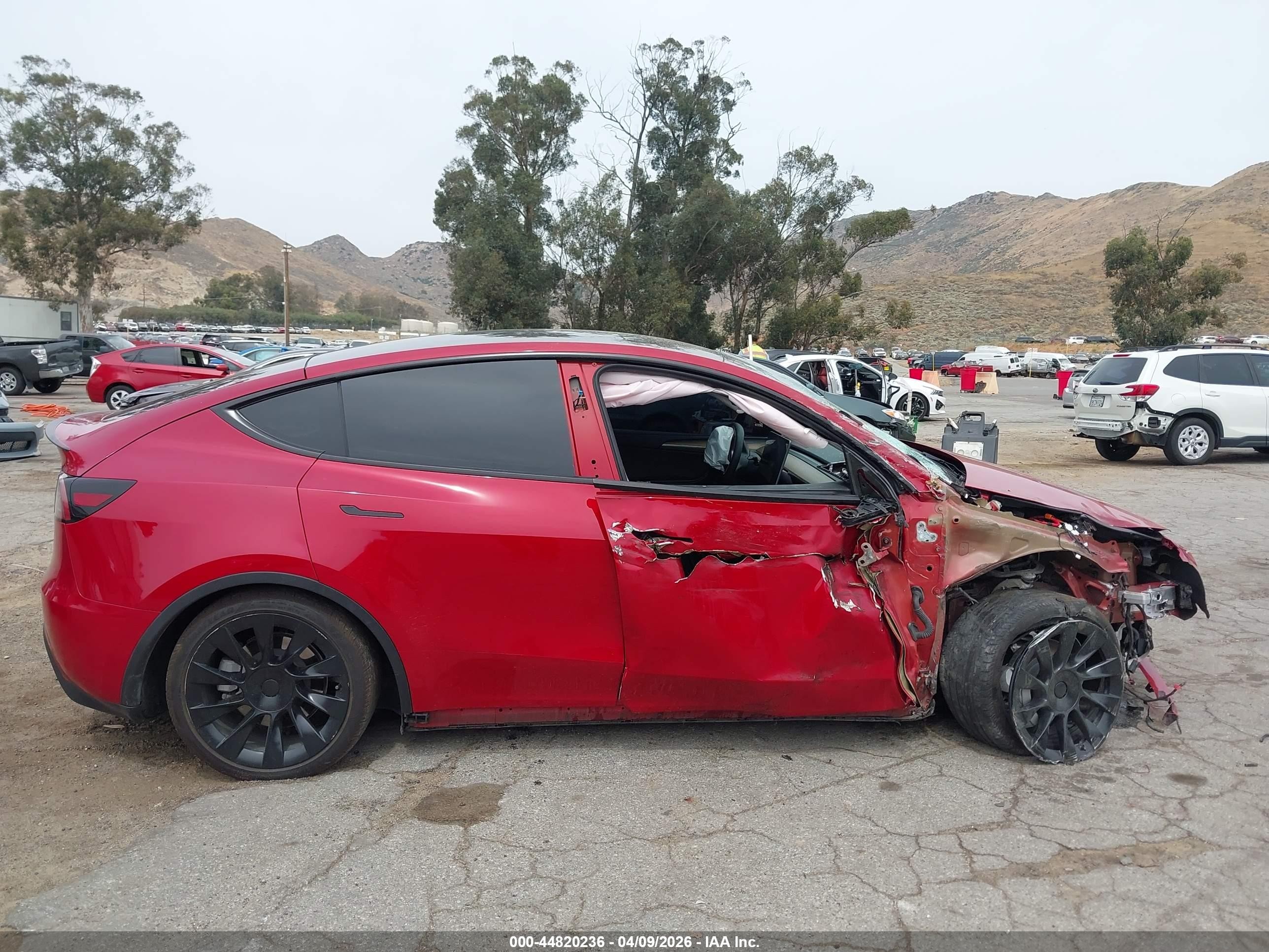 2023 Tesla Model Y   Red vin: 7SAYGDEE8PA118674
