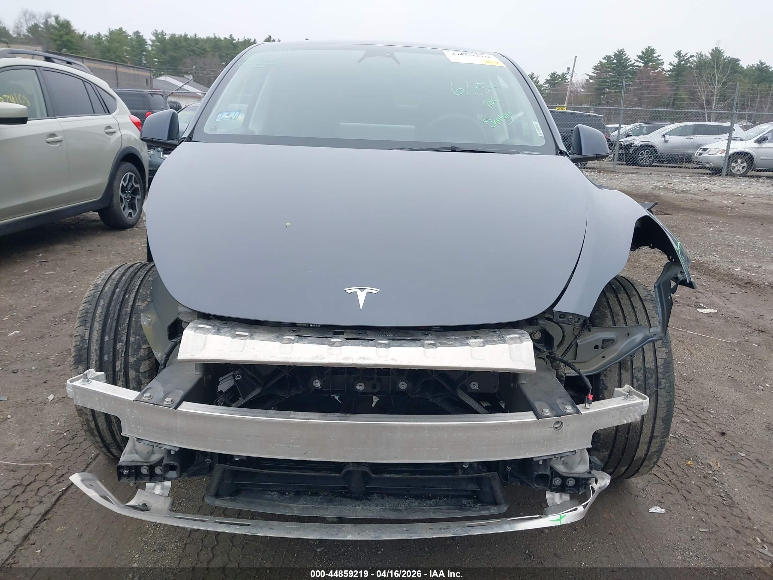 2023 Tesla Model Y Awd/long Range Dual Motor All-wheel Drive Gray vin: 7SAYGDEE8PA125303