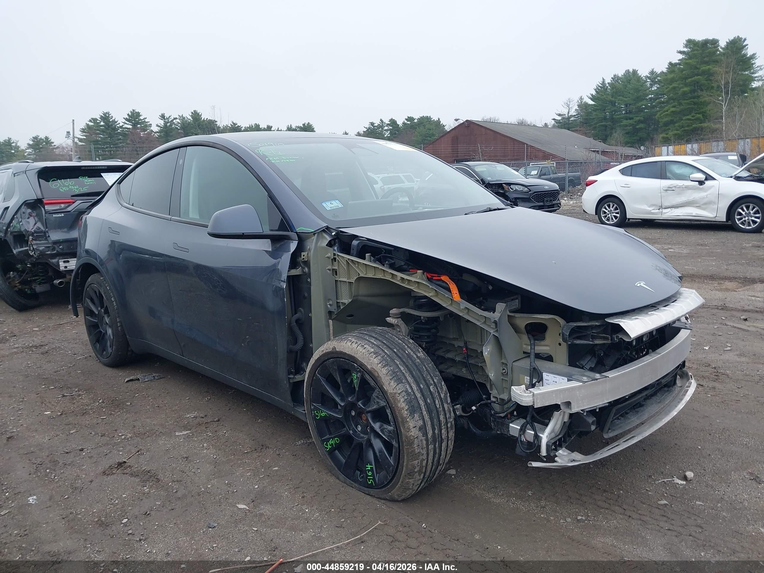 2023 Tesla Model Y Awd/long Range Dual Motor All-wheel Drive Gray vin: 7SAYGDEE8PA125303