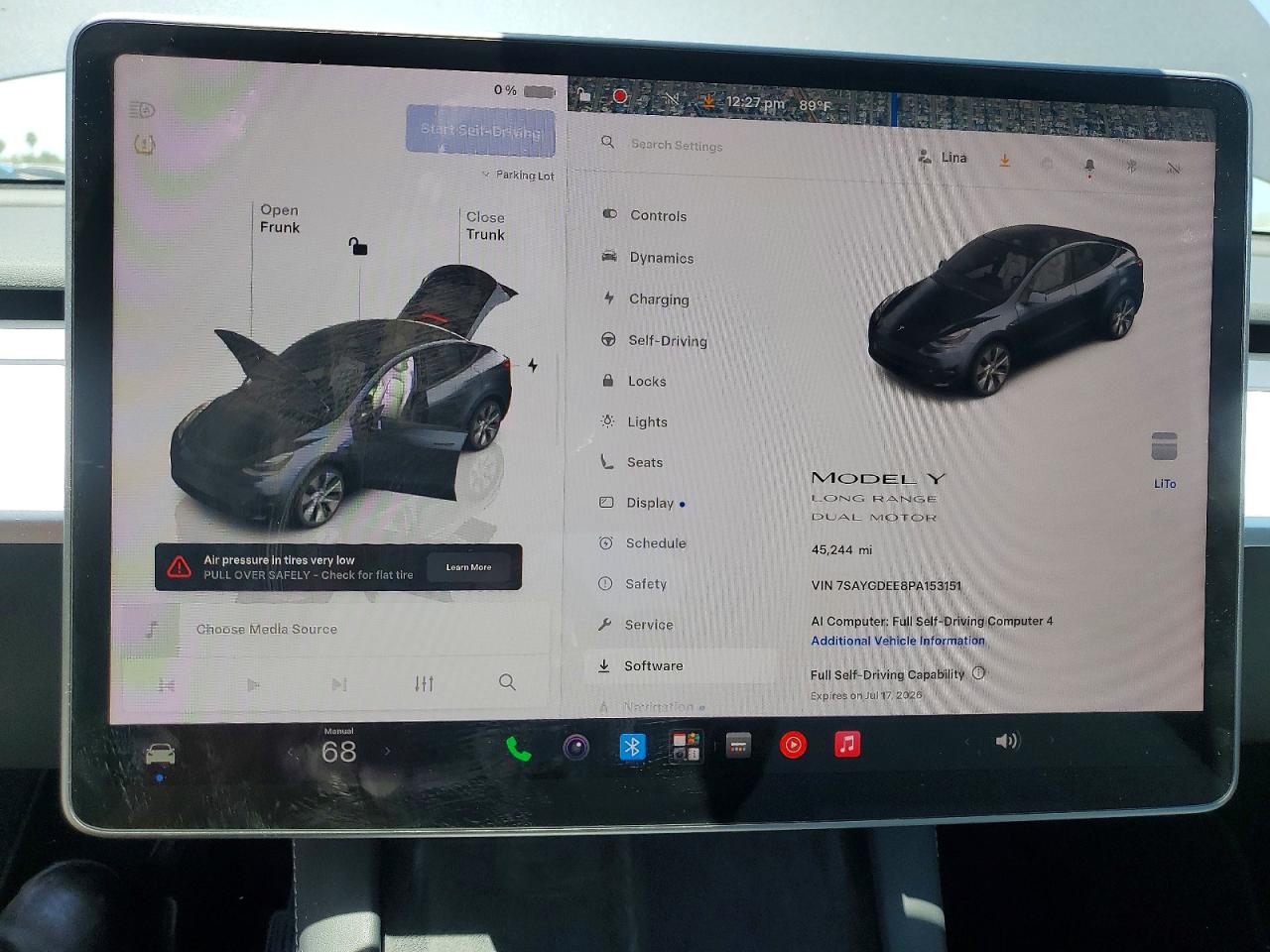 2023 Tesla Model Y Серый vin: 7SAYGDEE8PA153151