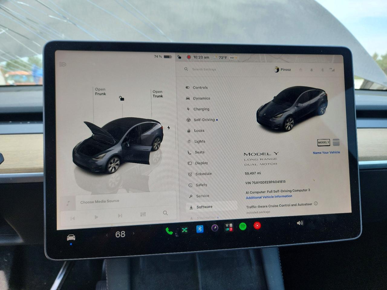 2023 Tesla Model Y Gray vin: 7SAYGDEE9PA041815