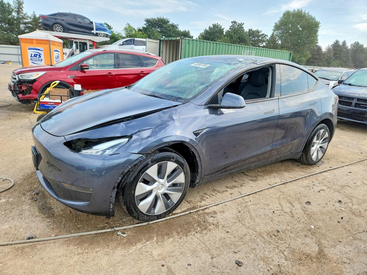 2023 Tesla Model Y Серый vin: 7SAYGDEE9PA041815