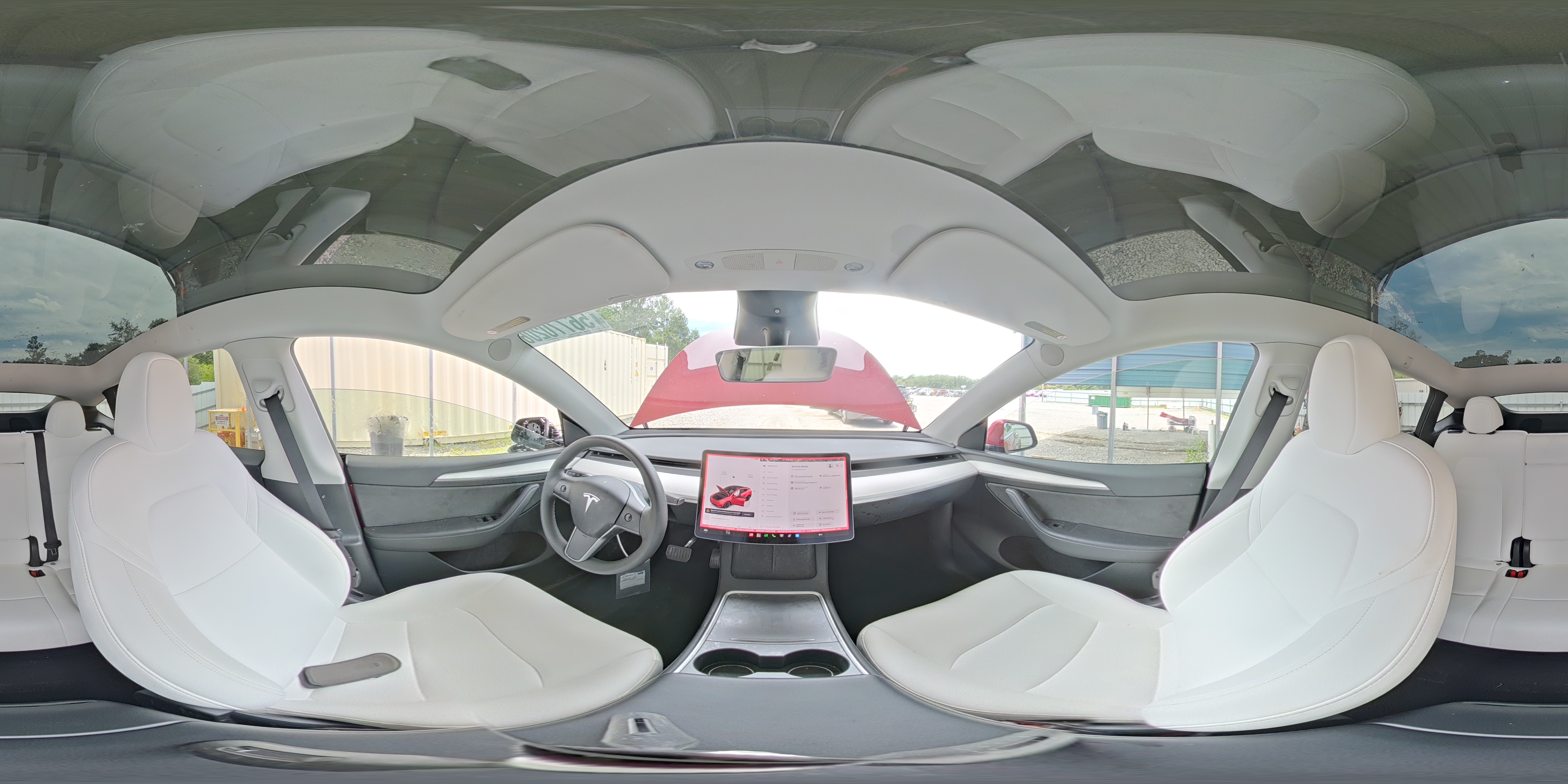 2023 Tesla Model Y Red vin: 7SAYGDEE9PF750019