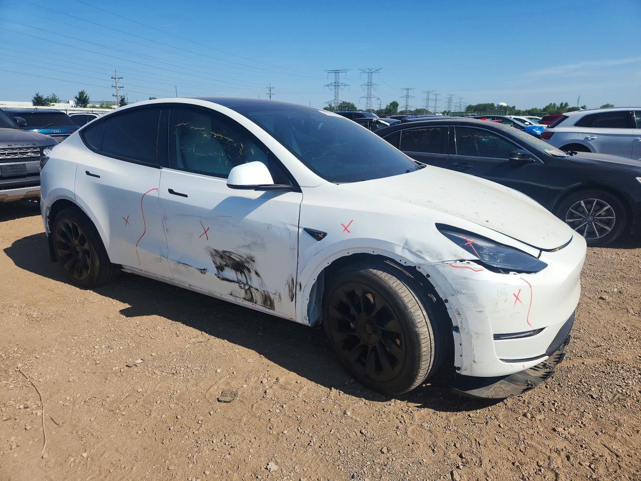 2023 Tesla Model Y Белый vin: 7SAYGDEE9PF755155