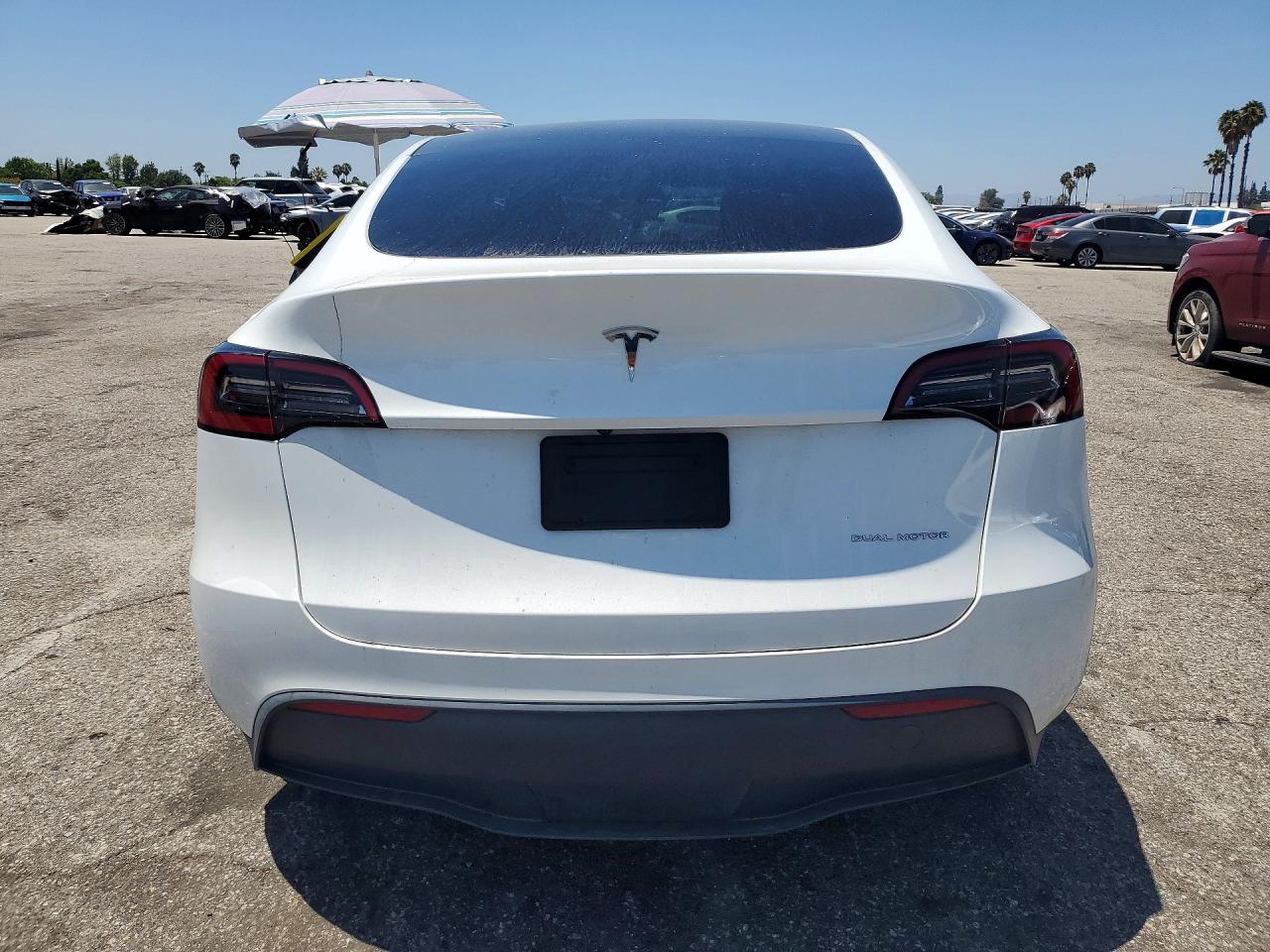 2023 Tesla Model Y White vin: 7SAYGDEEXPF630262