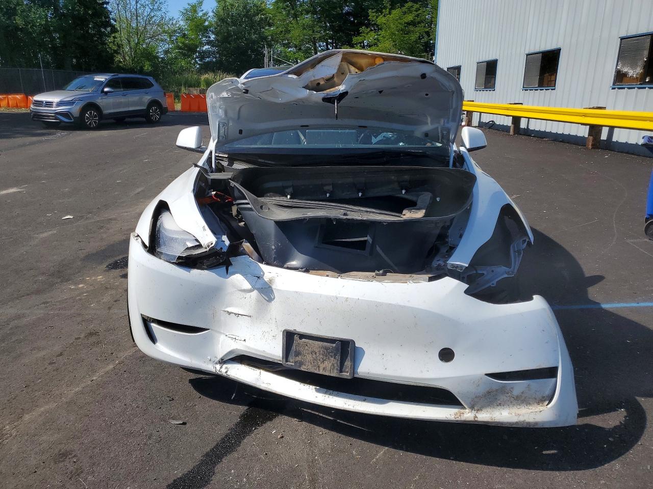 2023 Tesla Model Y White vin: 7SAYGDEEXPF637972