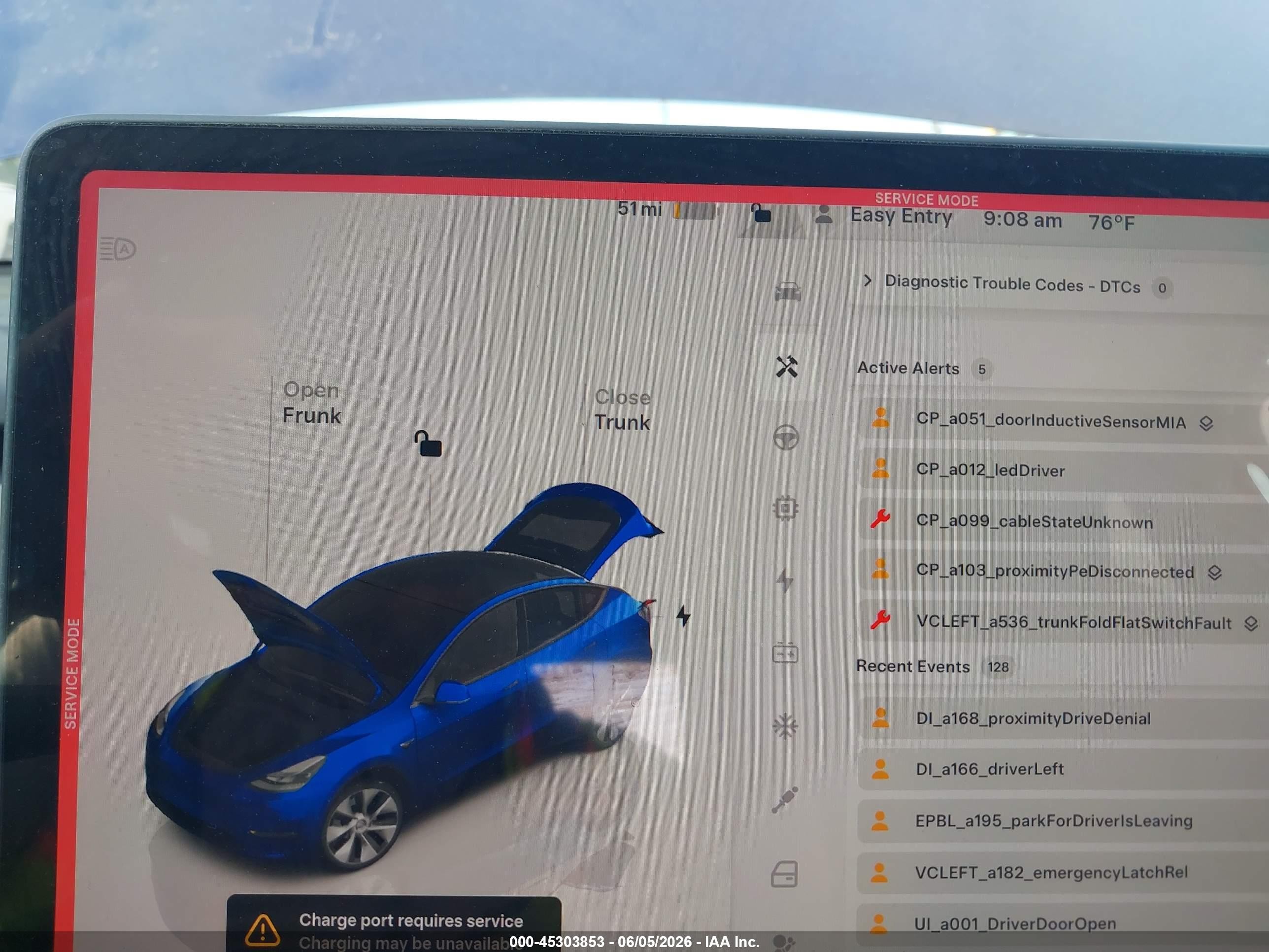 2023 Tesla Model Y Awd/long Range Dual Motor All-wheel Drive Dark Blue vin: 7SAYGDEEXPF702271