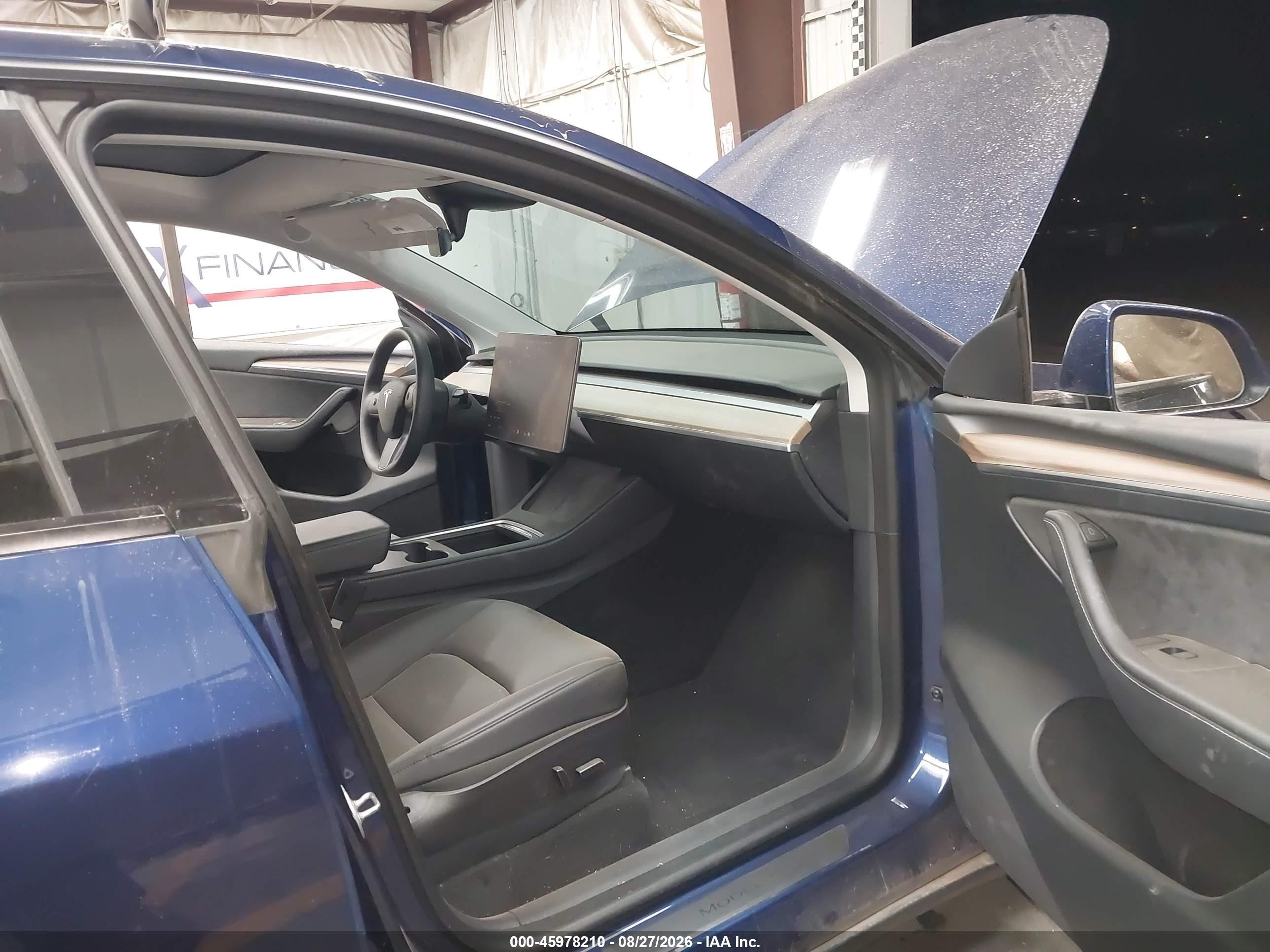 2023 Tesla Model Y Performance Dual Motor All-wheel Drive Синий vin: 7SAYGDEF0PF698157