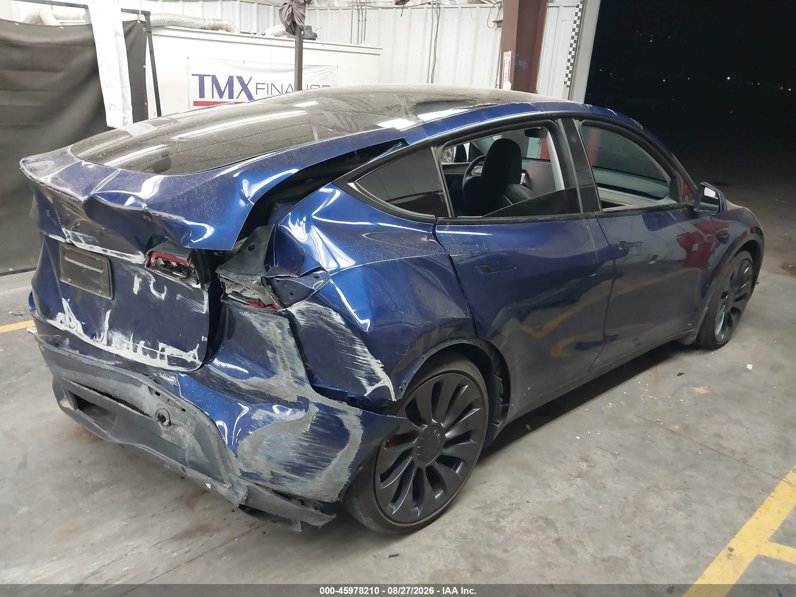 2023 Tesla Model Y Performance Dual Motor All-wheel Drive Синий vin: 7SAYGDEF0PF698157