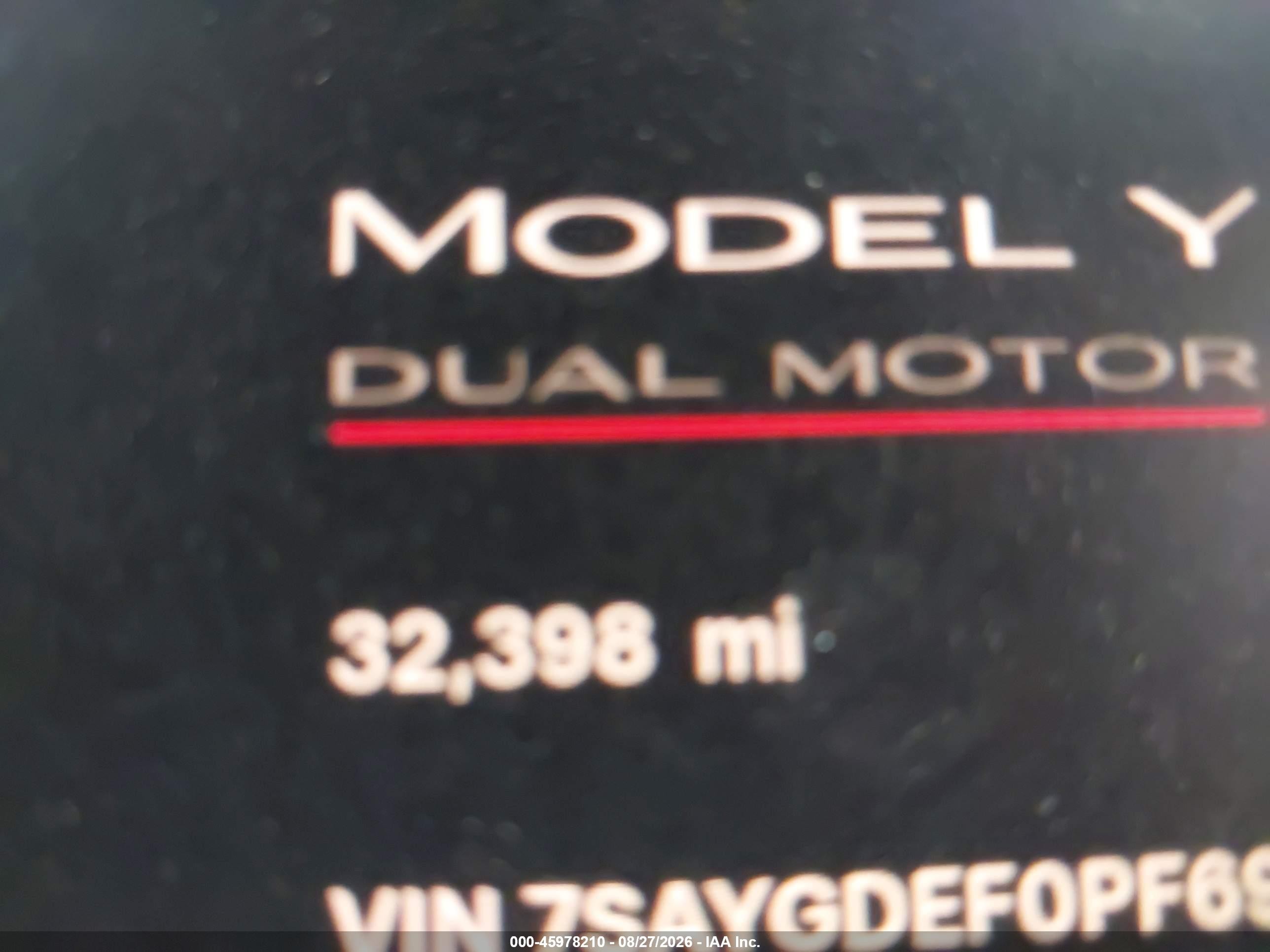 2023 Tesla Model Y Performance Dual Motor All-wheel Drive Синий vin: 7SAYGDEF0PF698157