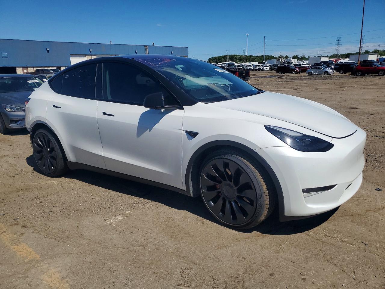 2023 Tesla Model Y White vin: 7SAYGDEF0PF860093