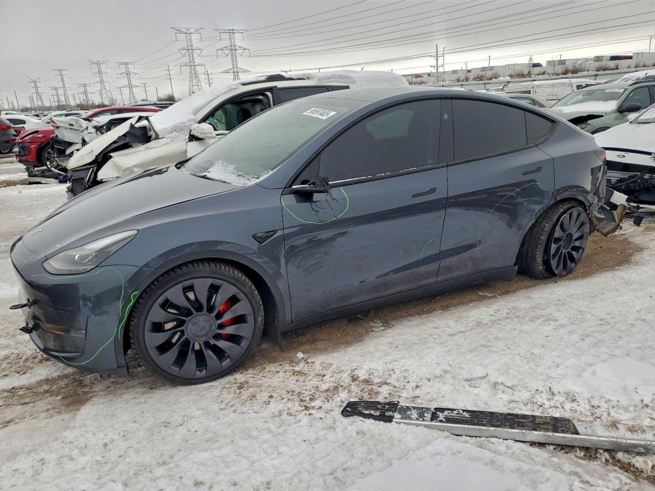 2023 Tesla Model Y Charcoal vin: 7SAYGDEF0PF936864