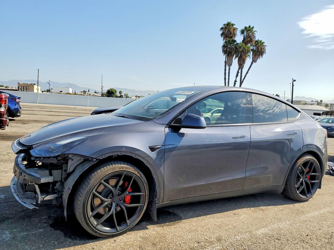 2020 Tesla Model  Y Gray vin: 7SAYGDEF1PF698166