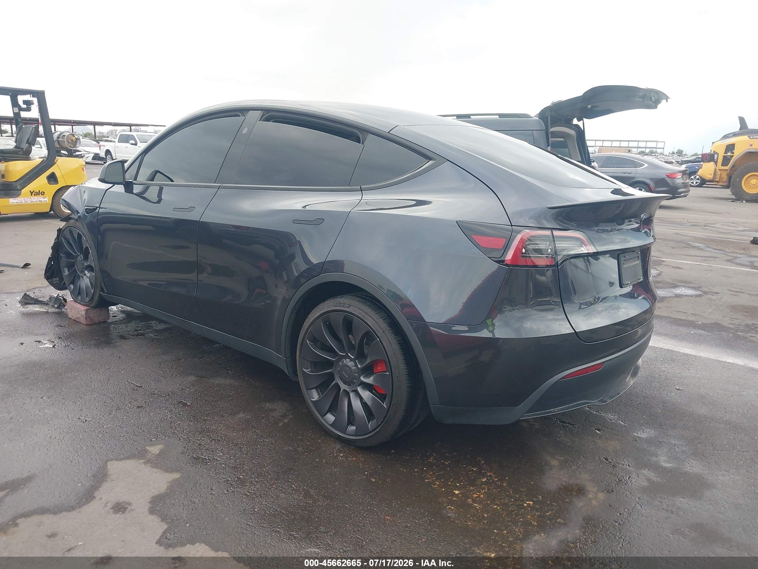 2024 Tesla Model Y Performance Dual Motor All-wheel Drive Black vin: 7SAYGDEF1RF072362