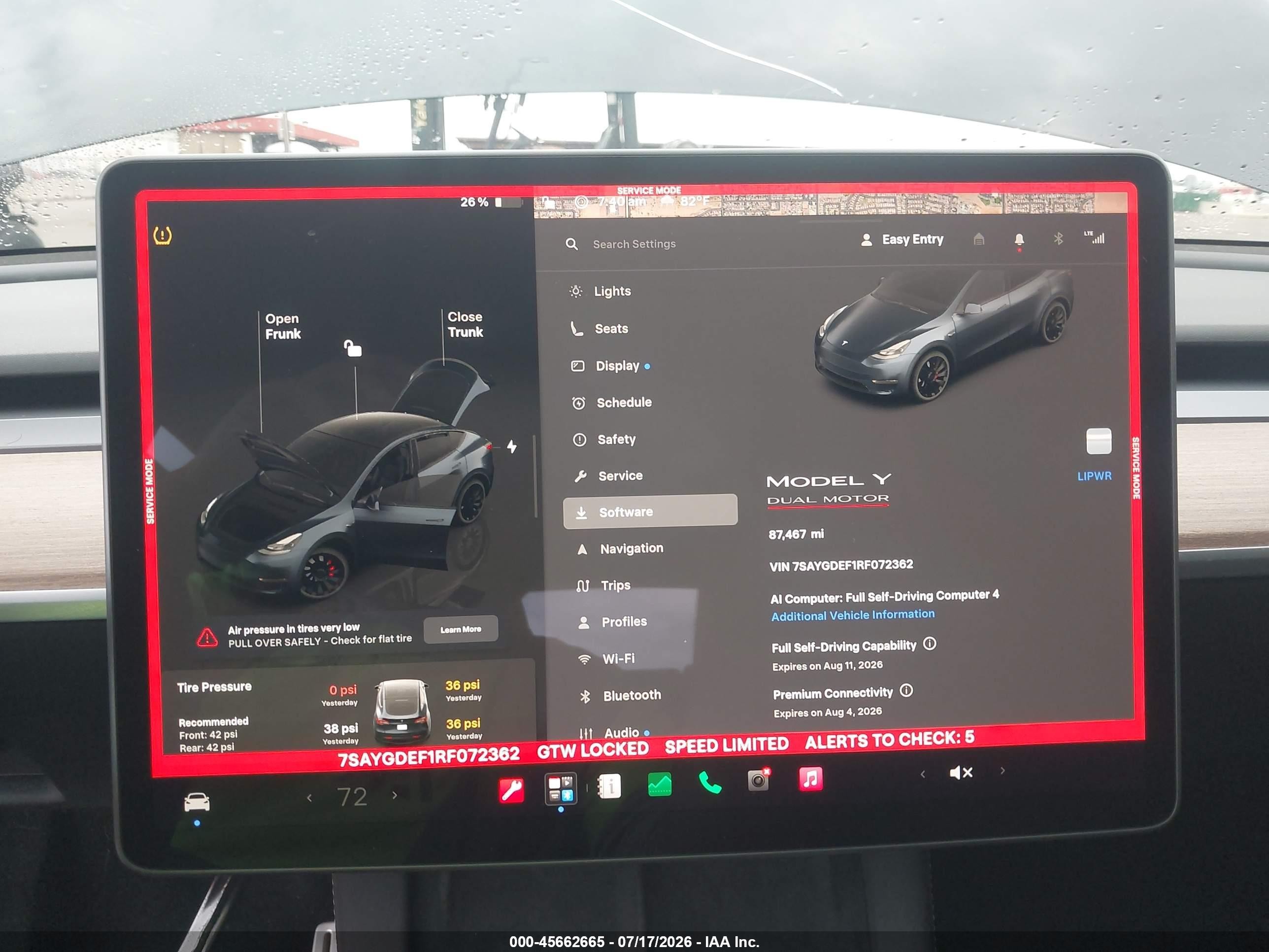 2024 Tesla Model Y Performance Dual Motor All-wheel Drive Black vin: 7SAYGDEF1RF072362