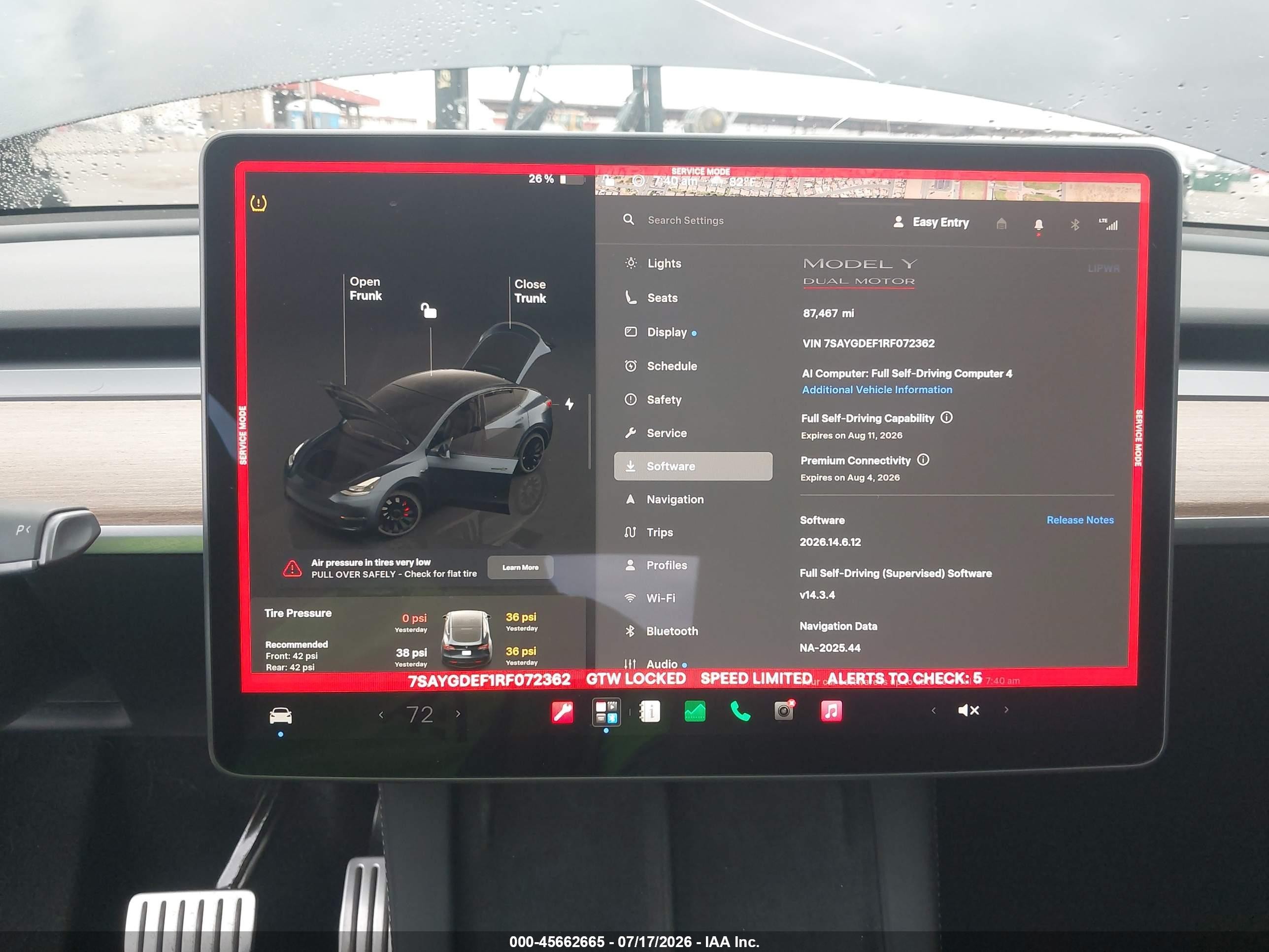 2024 Tesla Model Y Performance Dual Motor All-wheel Drive Black vin: 7SAYGDEF1RF072362