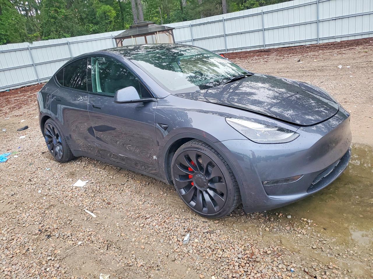 2023 Tesla Model Y Gray vin: 7SAYGDEF4PF807347