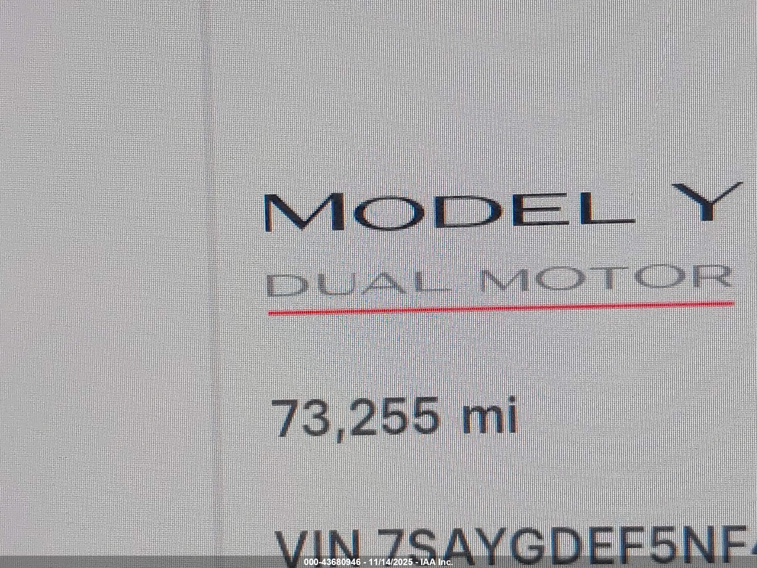 2022 Tesla Model Y Performance Dual Motor All-wheel Drive Белый vin: 7SAYGDEF5NF463332