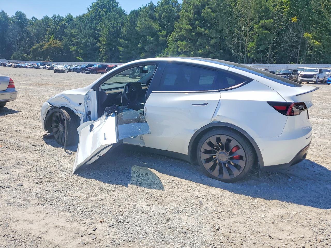 2022 Tesla Model Y White vin: 7SAYGDEF6NF440707