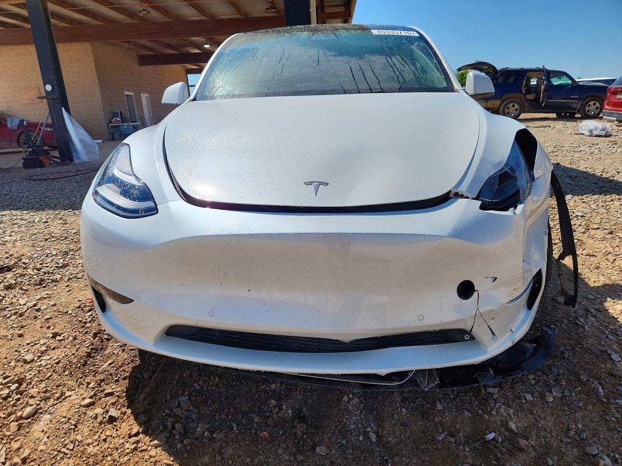 2022 Tesla Model Y White vin: 7SAYGDEF6NF452761