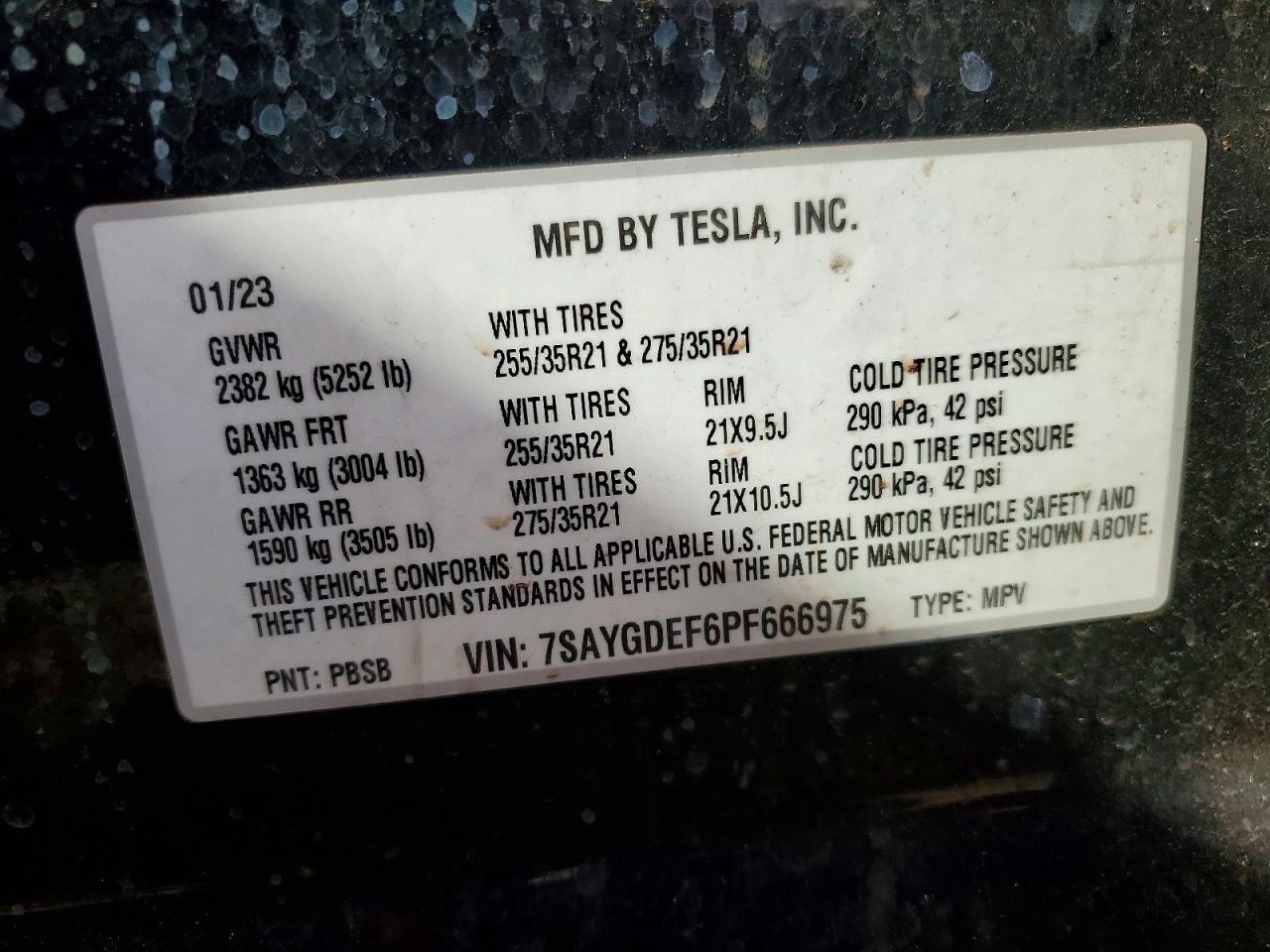 2023 Tesla Model Y Black vin: 7SAYGDEF6PF666975