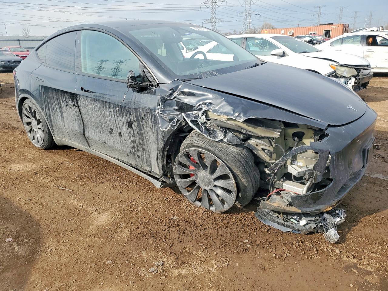 2025 Tesla Model Y Черный vin: 7SAYGDEF9SA341887