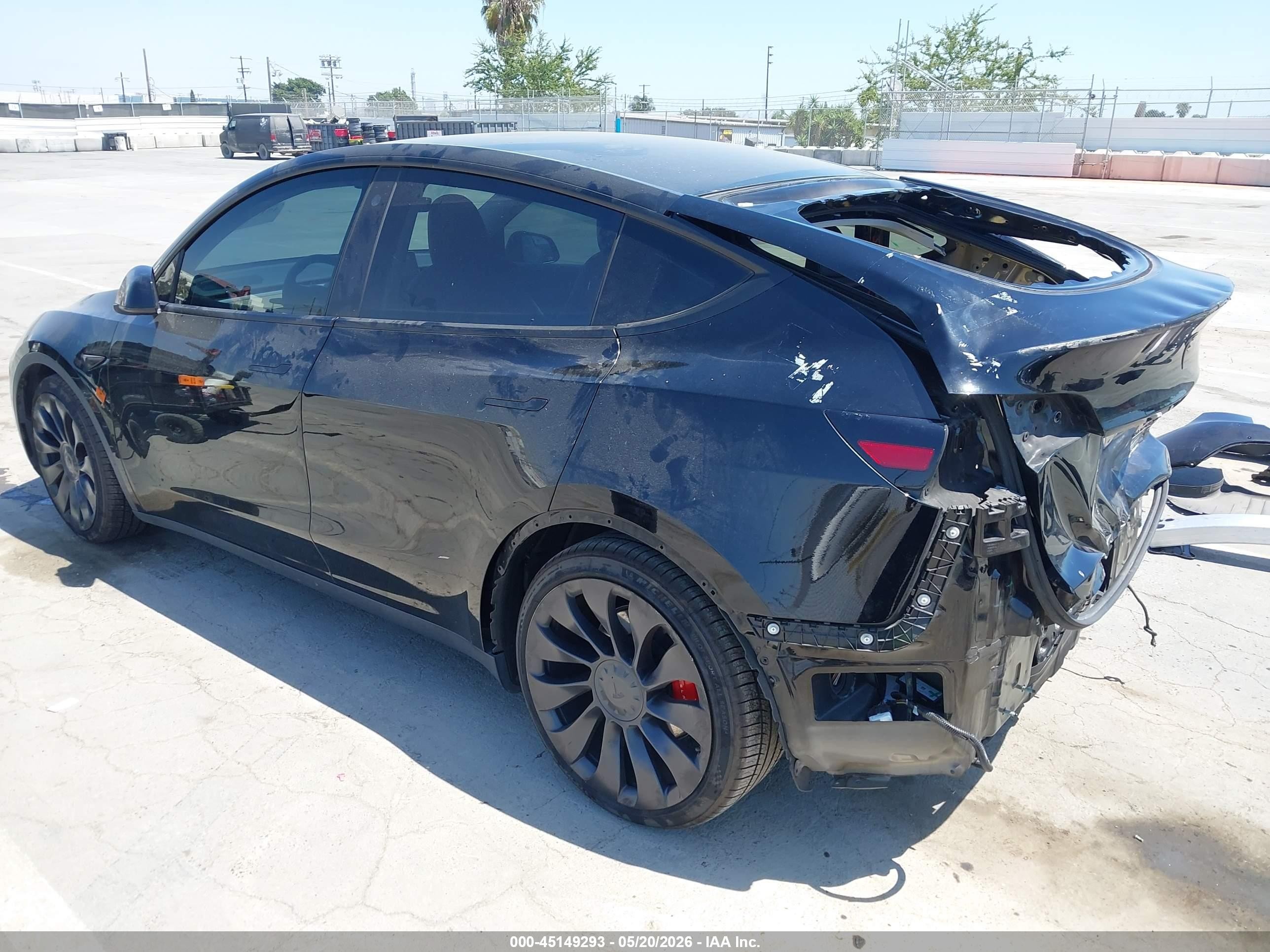 2022 Tesla Model Y Performance Dual Motor All-wheel Drive Black vin: 7SAYGDEFXNF404941