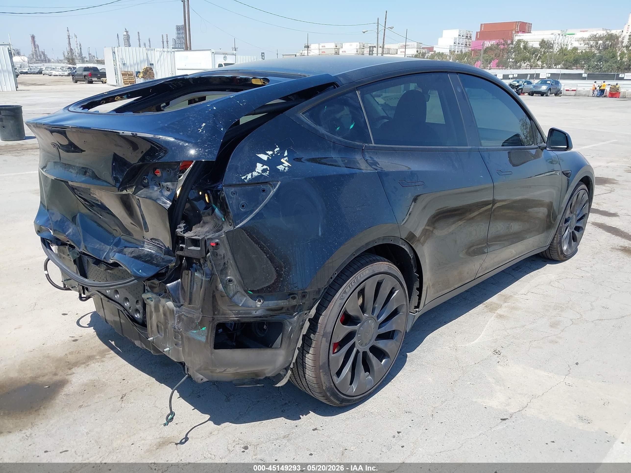 2022 Tesla Model Y Performance Dual Motor All-wheel Drive Black vin: 7SAYGDEFXNF404941