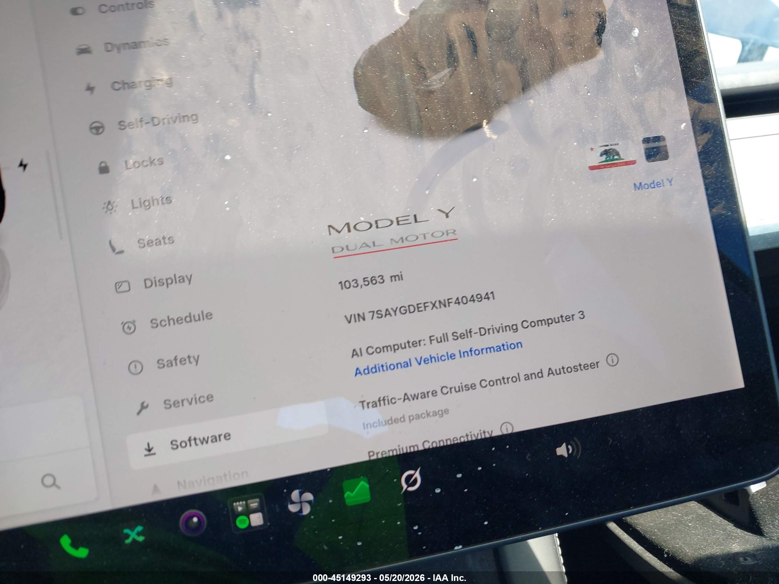2022 Tesla Model Y Performance Dual Motor All-wheel Drive Black vin: 7SAYGDEFXNF404941