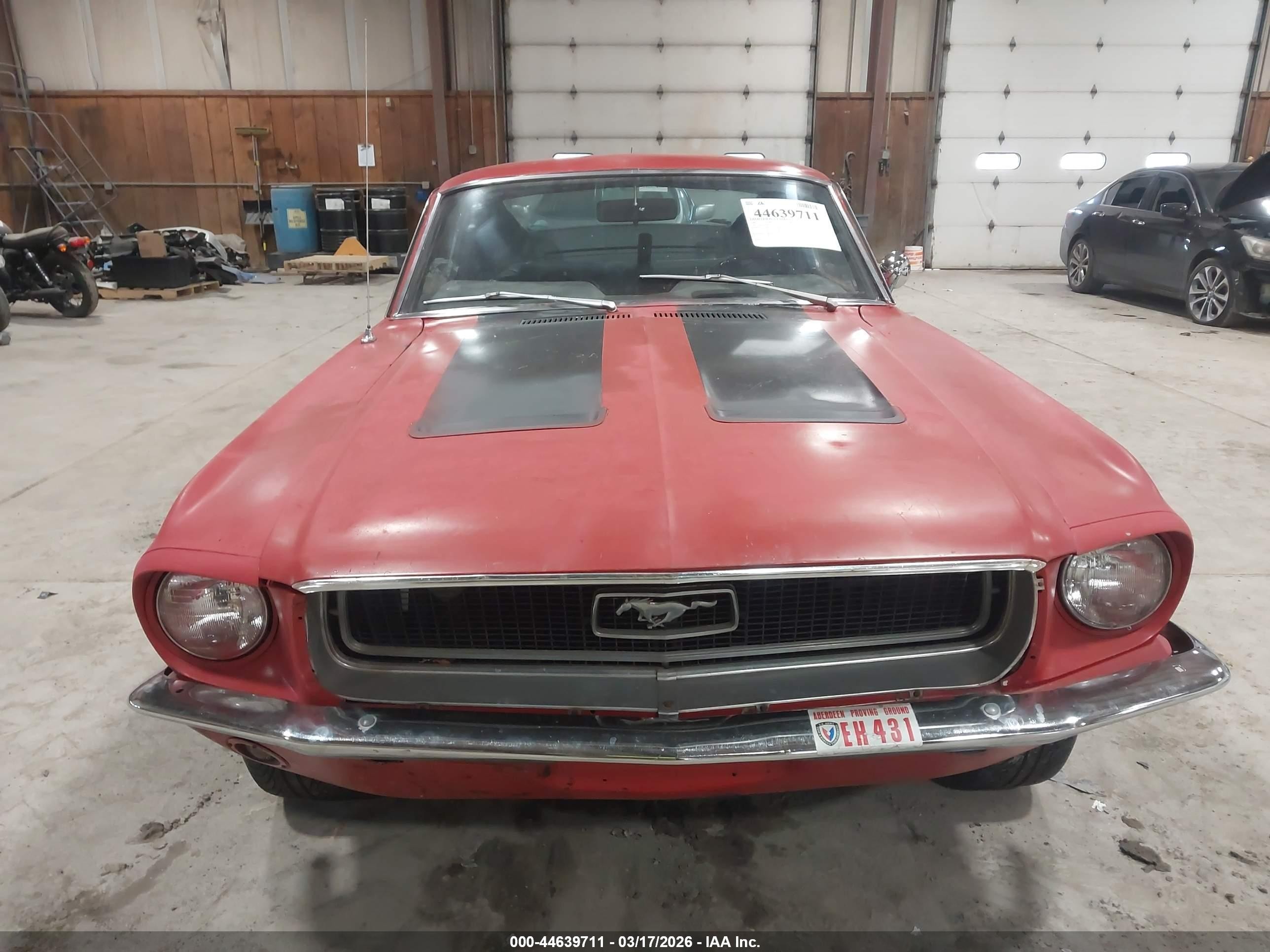 1967 Ford Mustang   Красный vin: 7T02C229102      