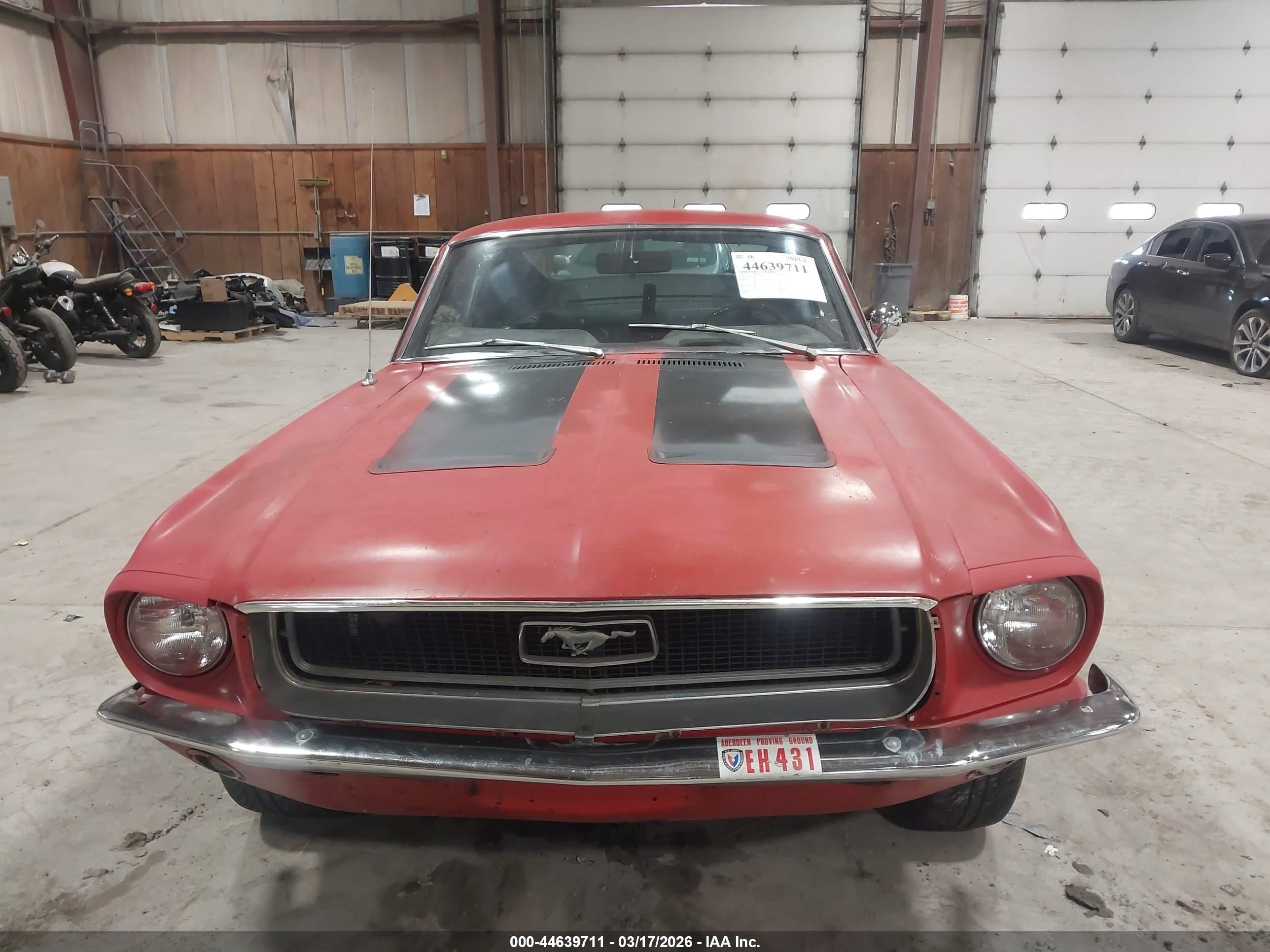 1967 Ford Mustang   Красный vin: 7T02C229102      