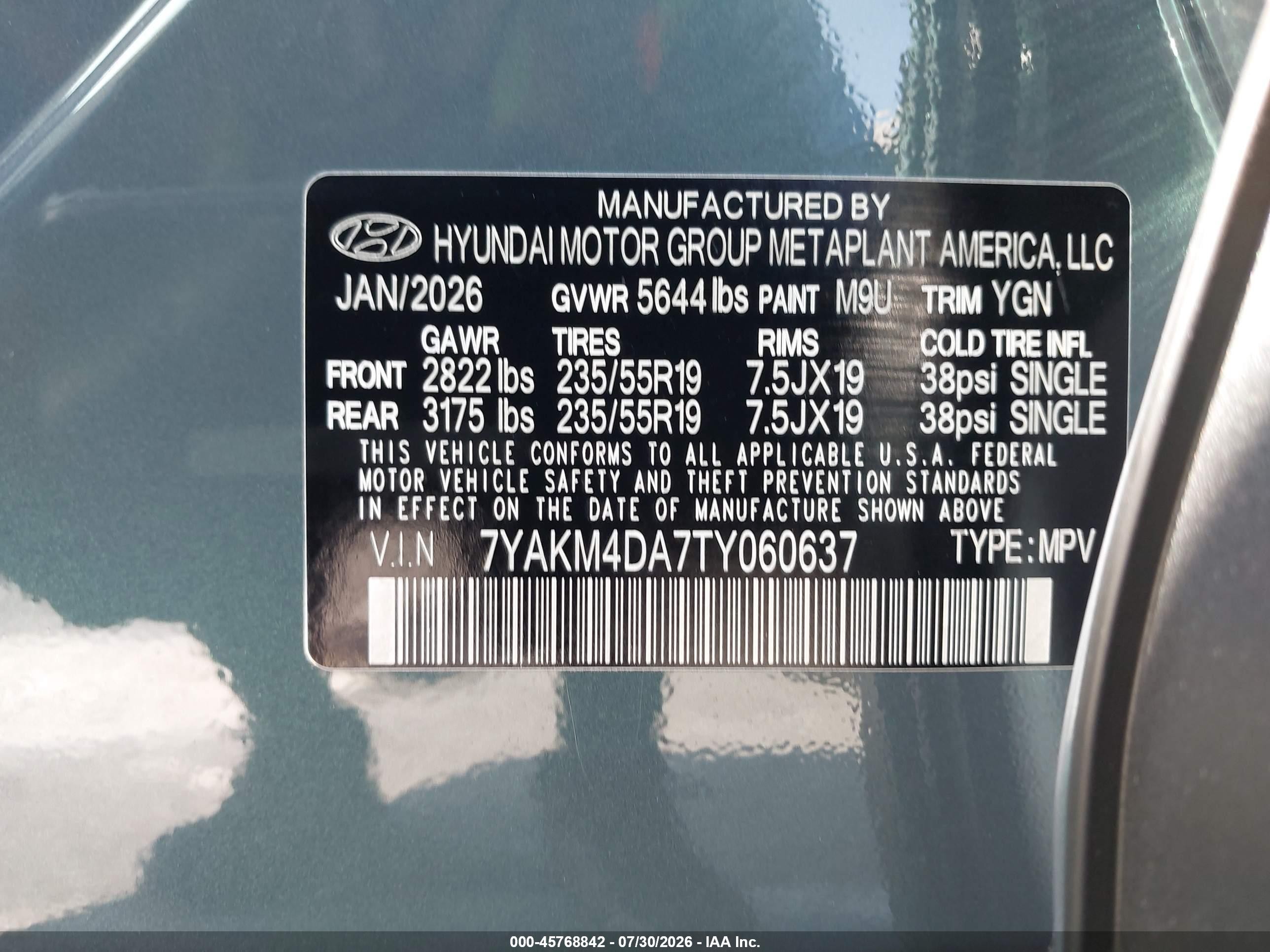 2026 Hyundai Ioniq 5 Se Light Blue vin: 7YAKM4DA7TY060637