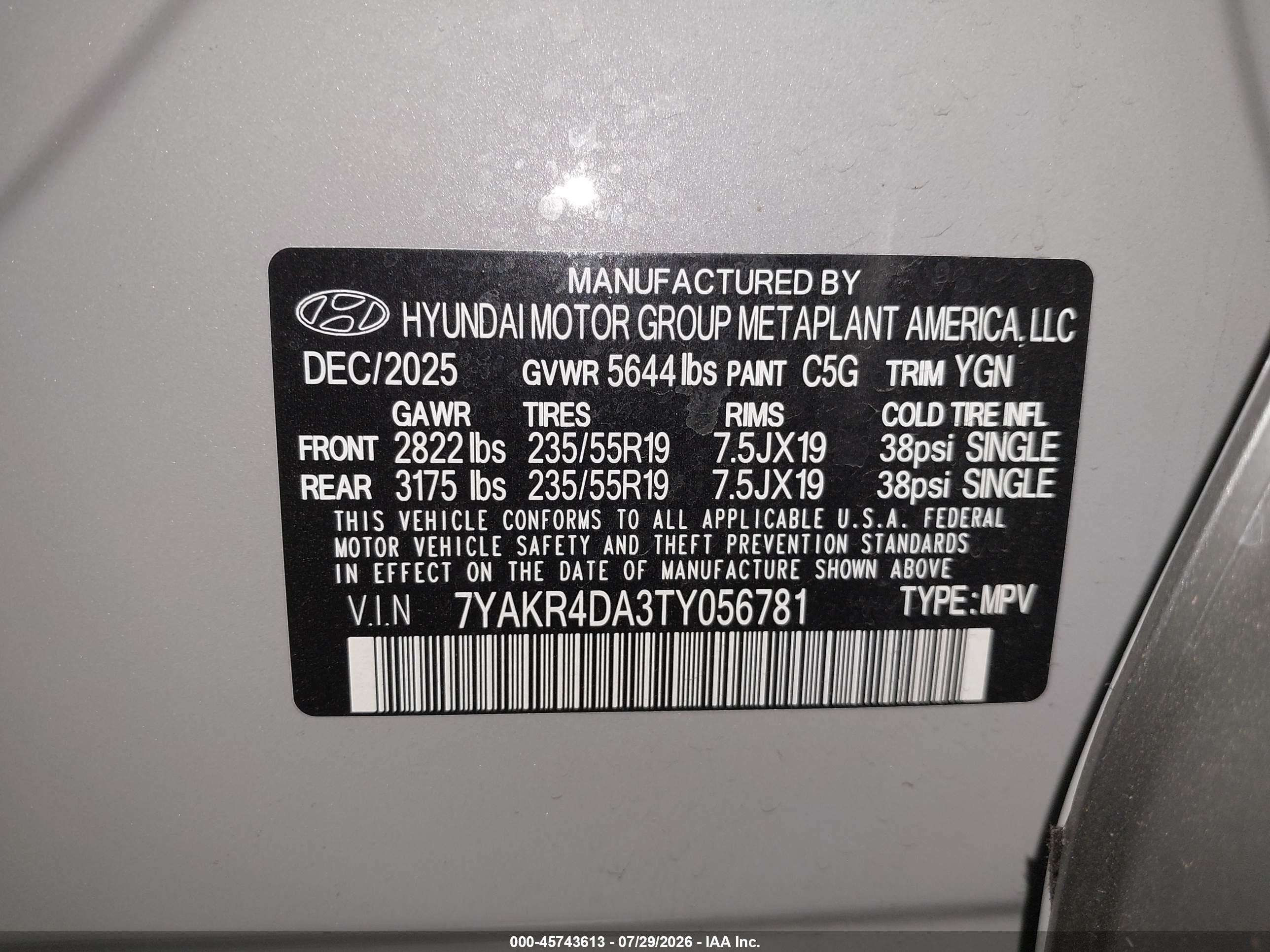2026 Hyundai Ioniq 5 Limited Gray vin: 7YAKR4DA3TY056781