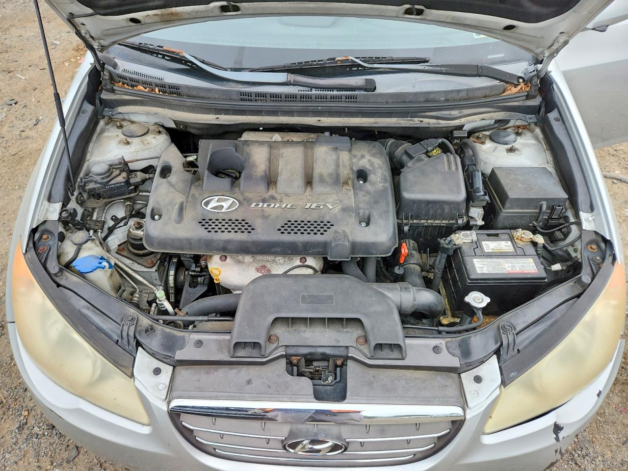 2007 Hyundai Elantra Gls Silver vin: KMHDU46D17U222360
