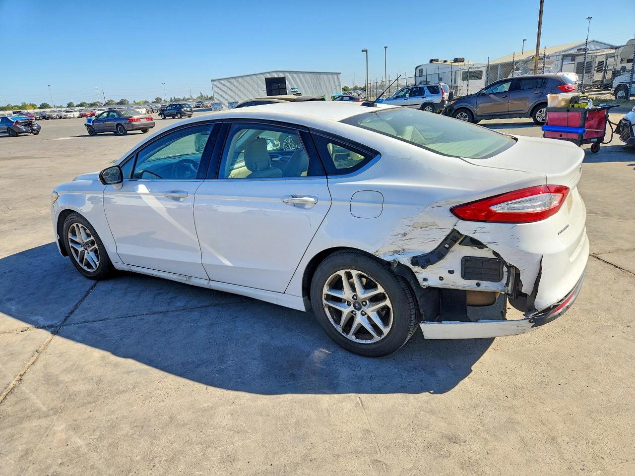 2015 Ford Fusion Se White vin: 3FA6P0H70FR143827