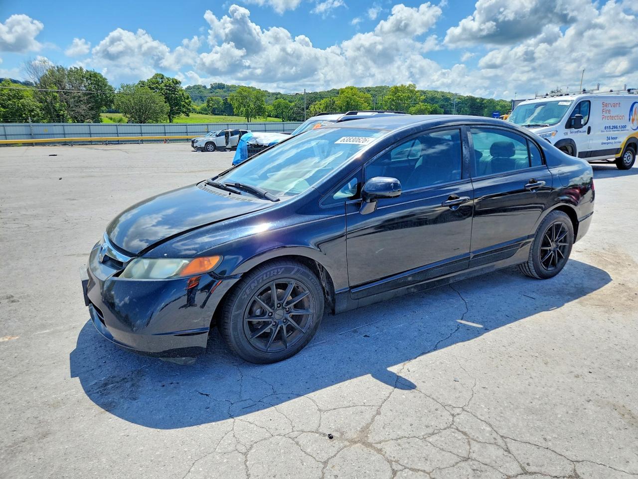 2007 Honda Civic Lx Black vin: 2HGFA16537H311736