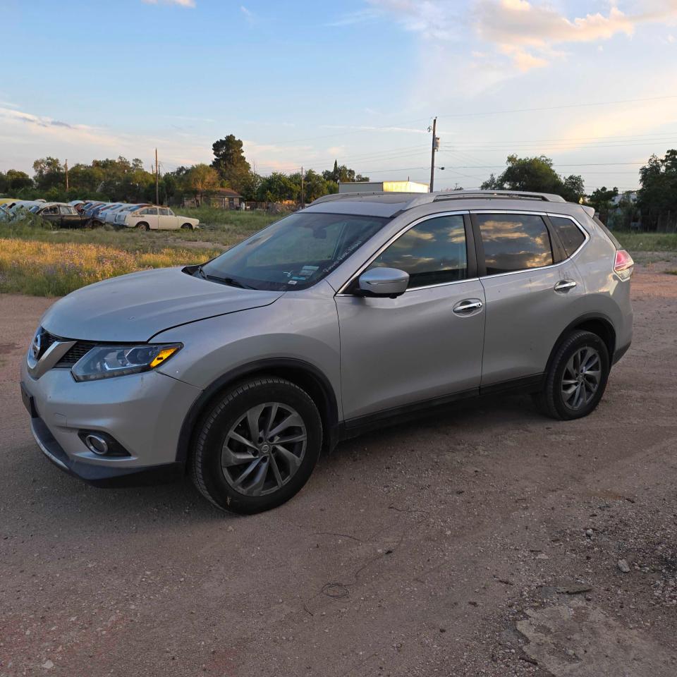 2015 Nissan Rogue Sl Silver vin: 5N1AT2MV9FC862097