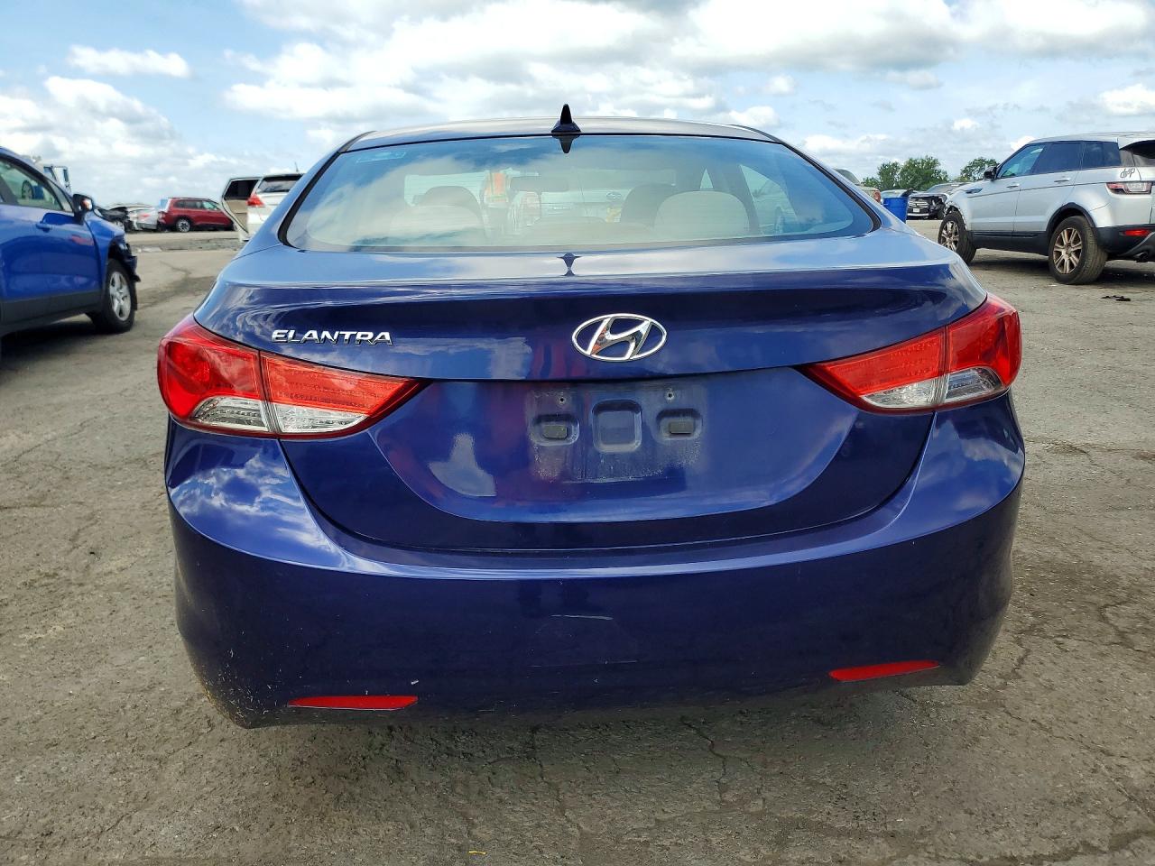 2012 Hyundai Elantra Gls Синий vin: 5NPDH4AE8CH103282