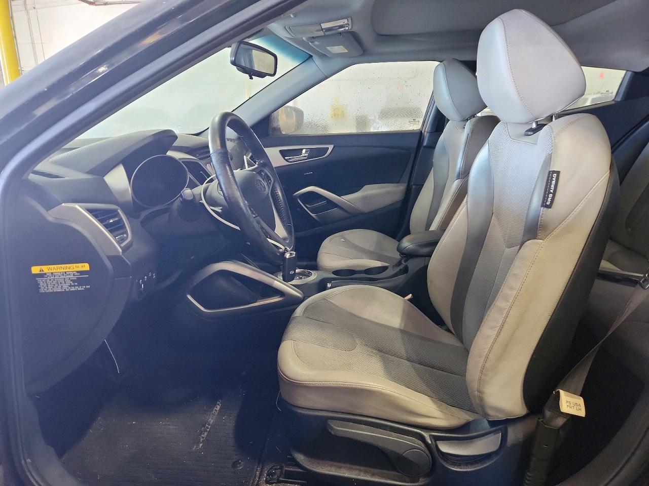 2012 Hyundai Veloster Base Black vin: KMHTC6AD8CU054101